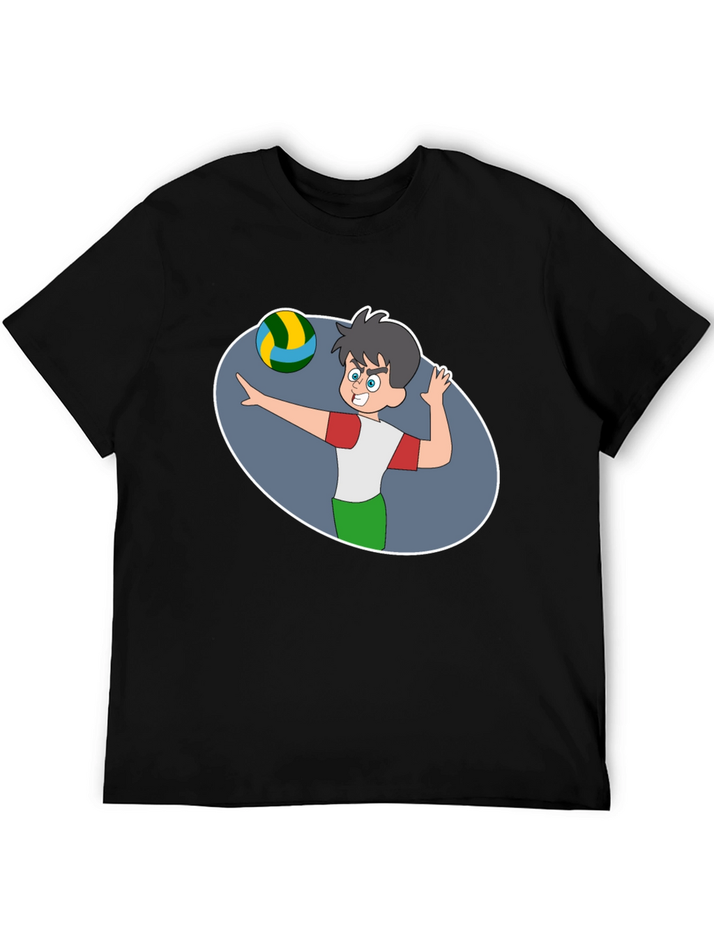 Volleyball Cartoon Graphic T-Shirt
