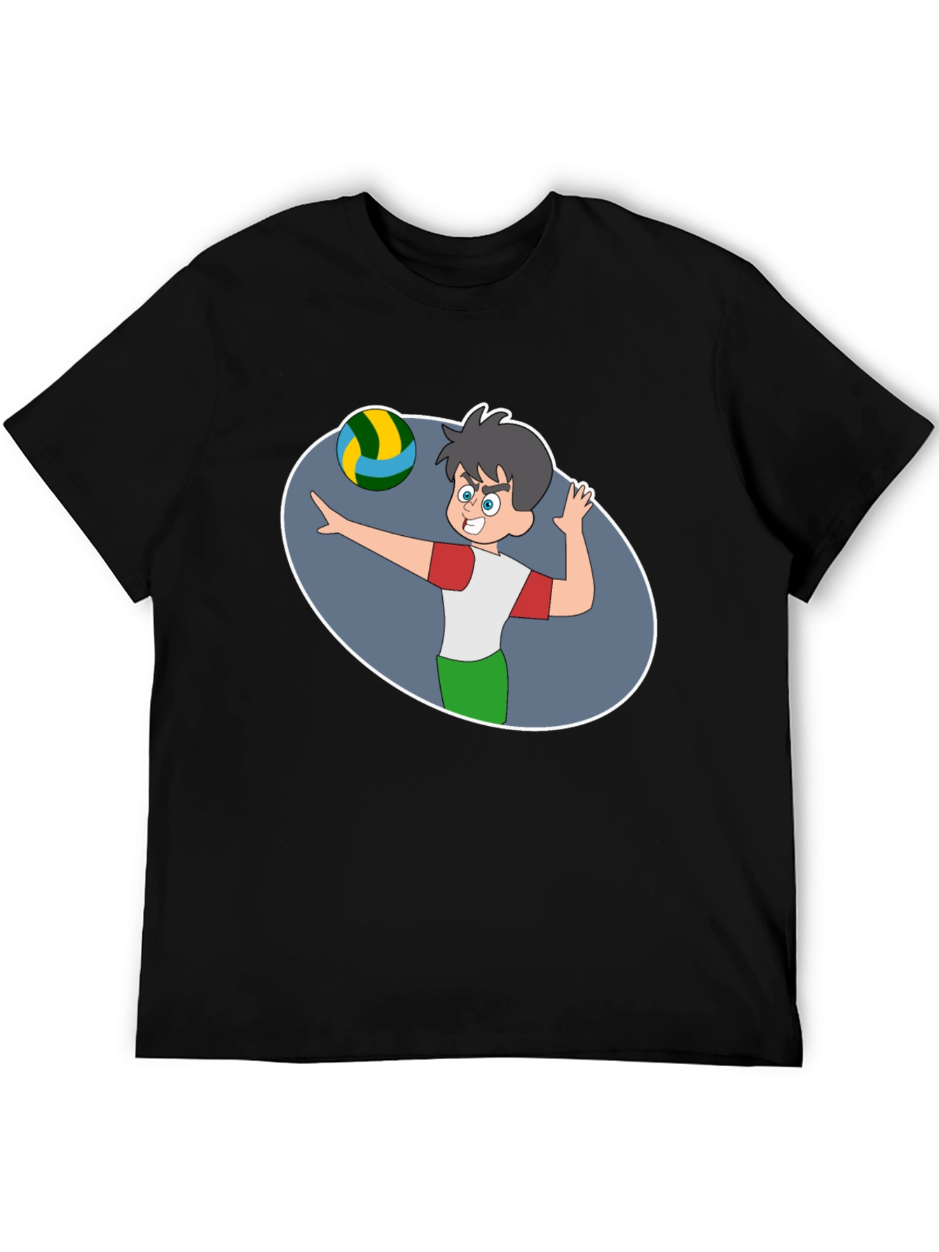 Volleyball Cartoon Graphic T-Shirt