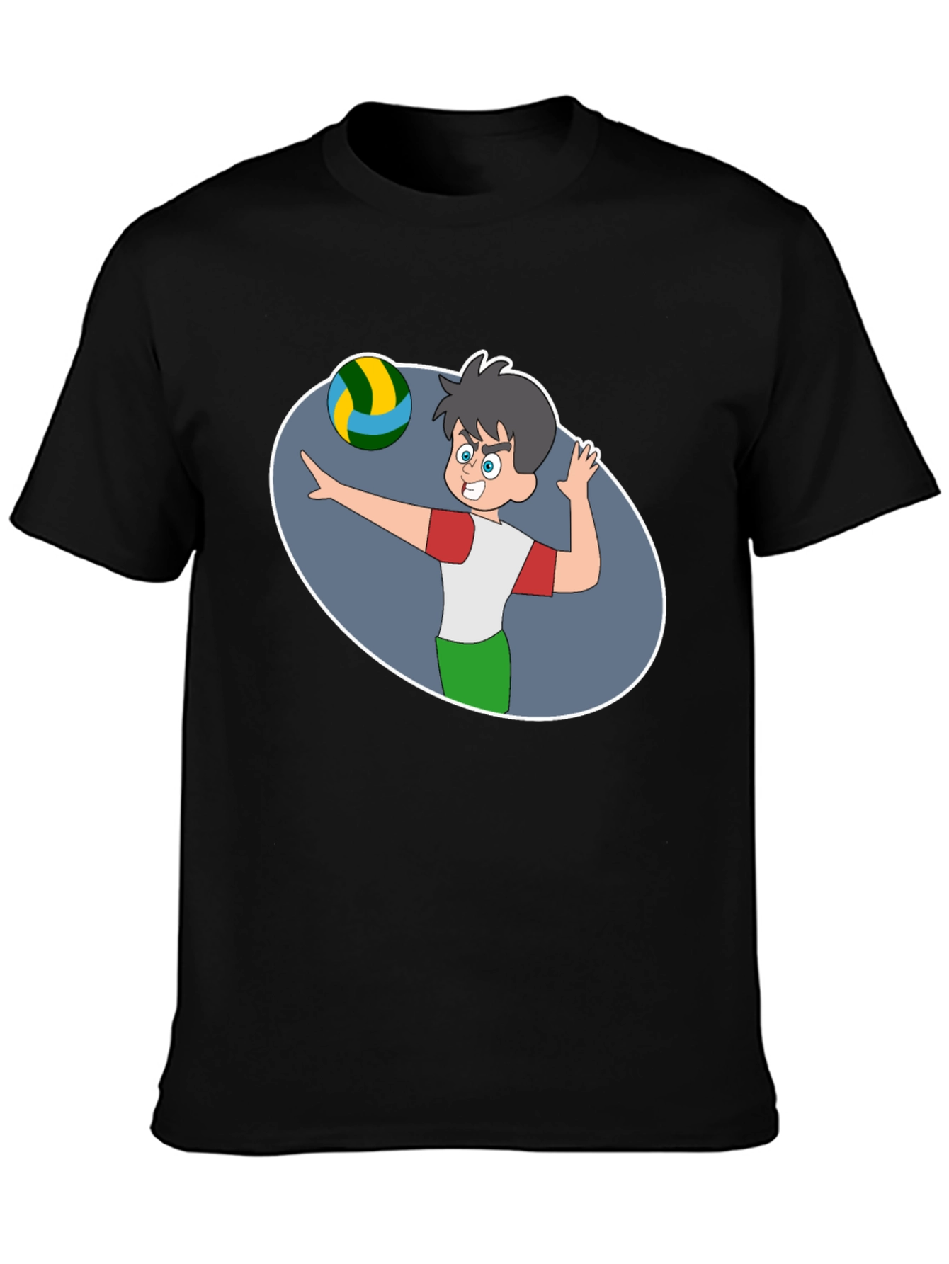 Volleyball Cartoon Graphic T-Shirt