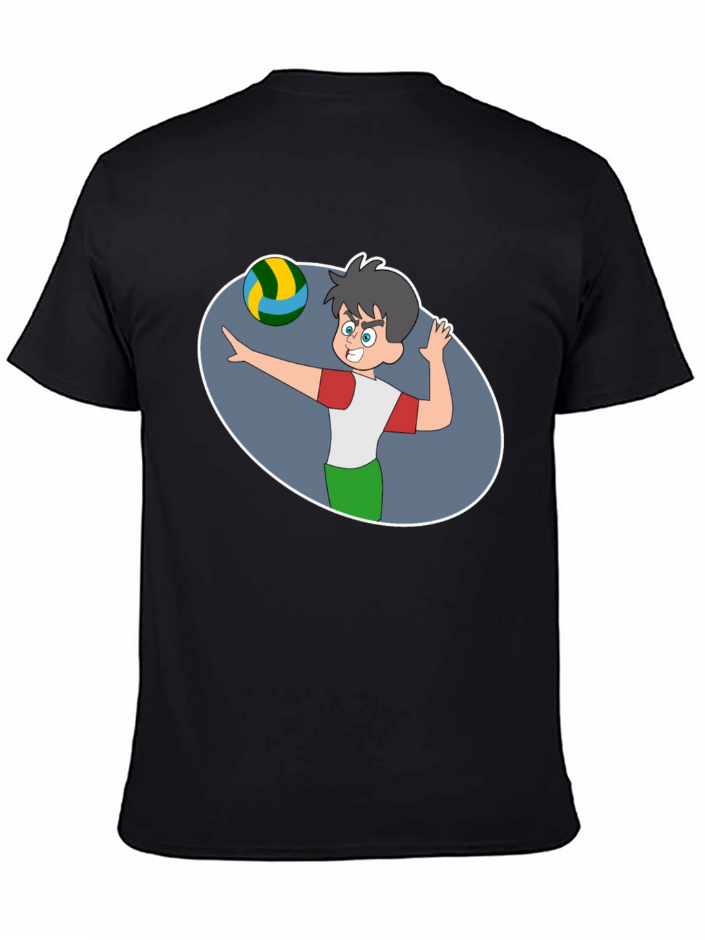 Volleyball Cartoon Graphic T-Shirt