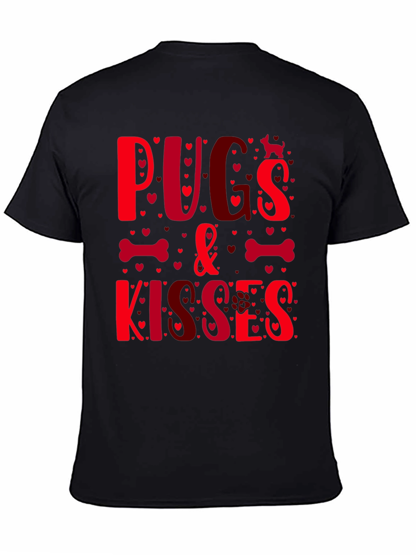 Pugs & Kisses T-Shirt - Valentines Day Dog Lover Gift