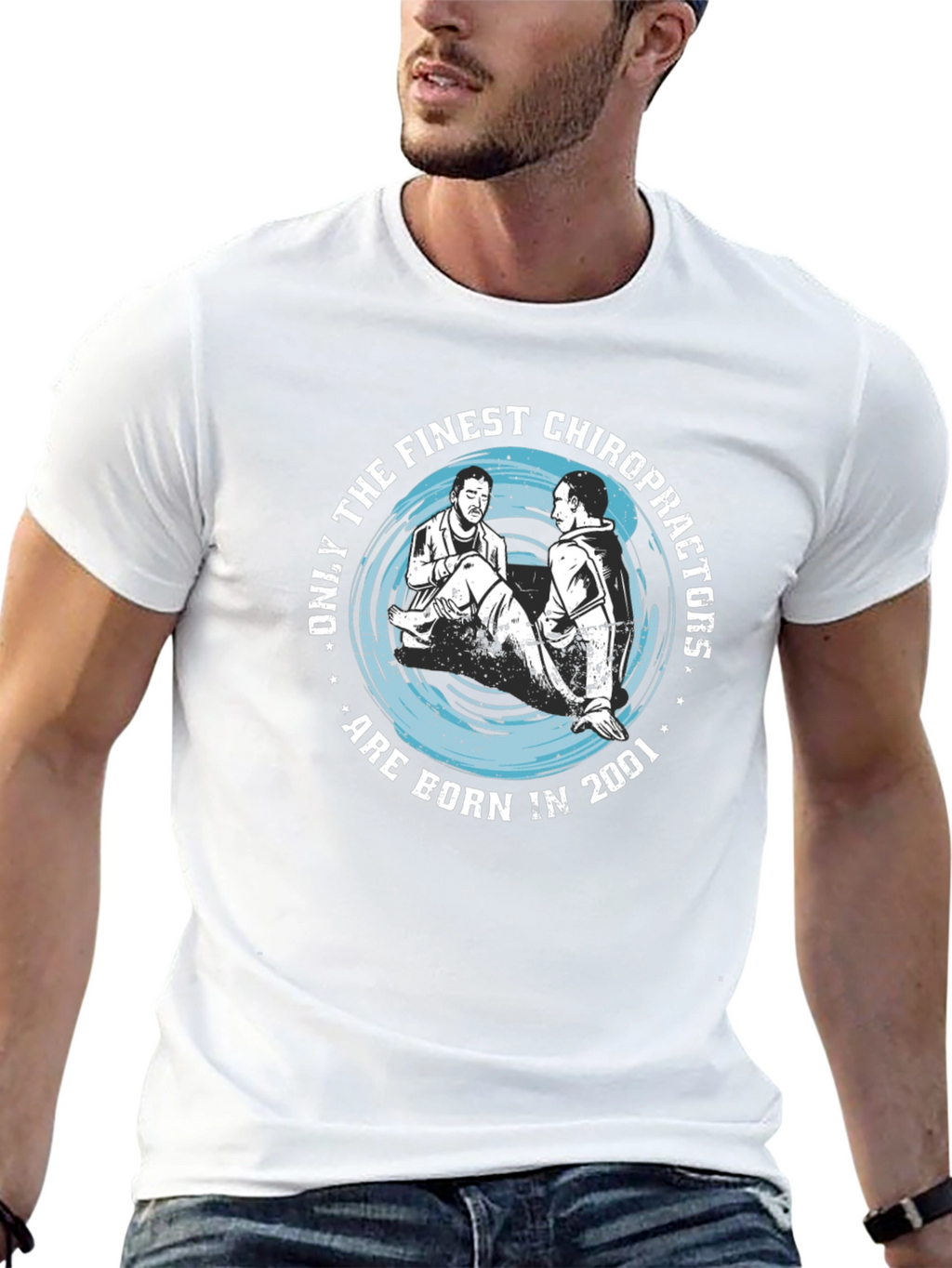 Chiropractor Born in 2001 Black T-Shirt