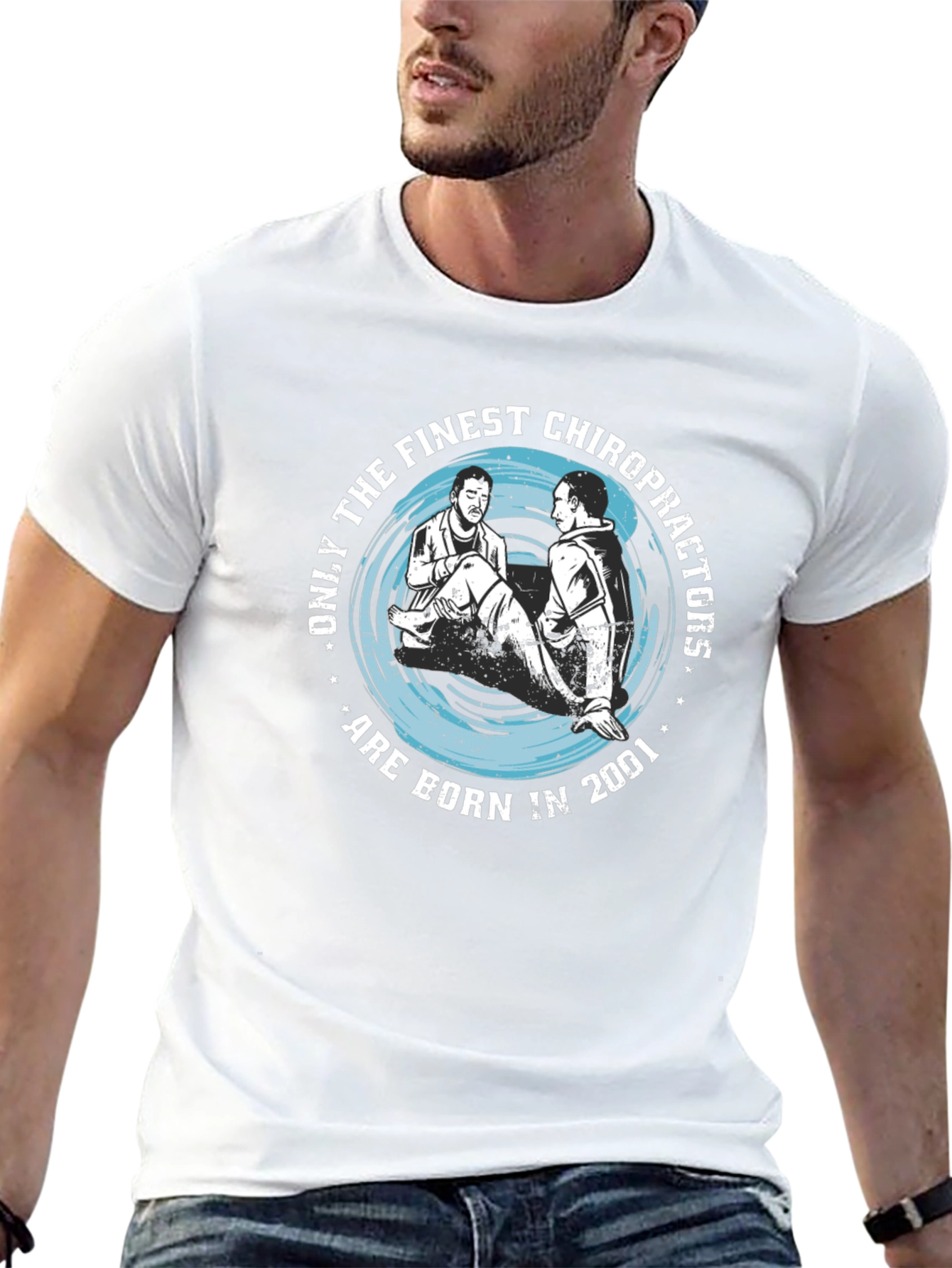 Chiropractor Born in 2001 Black T-Shirt