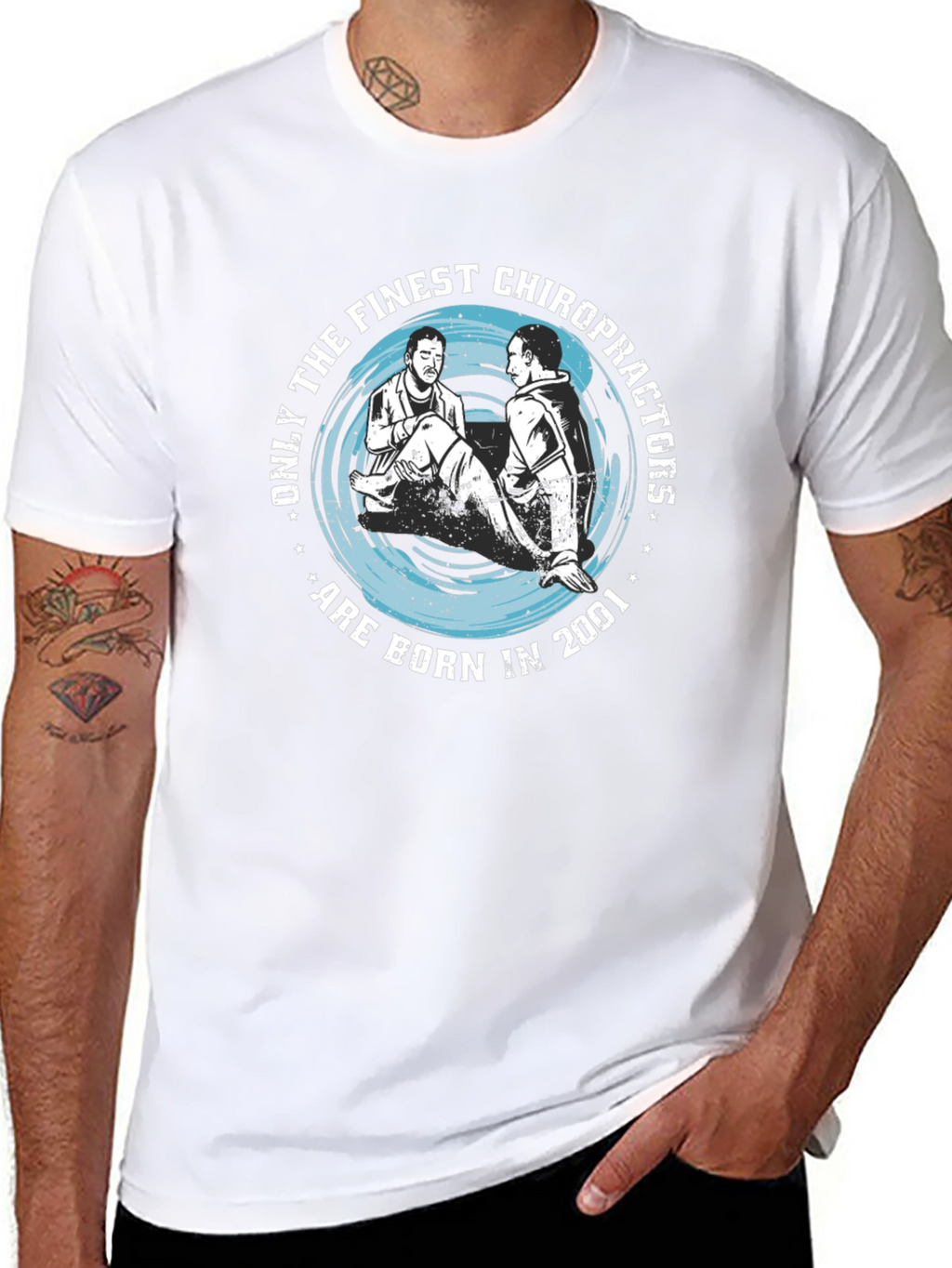 Chiropractor Born in 2001 Black T-Shirt