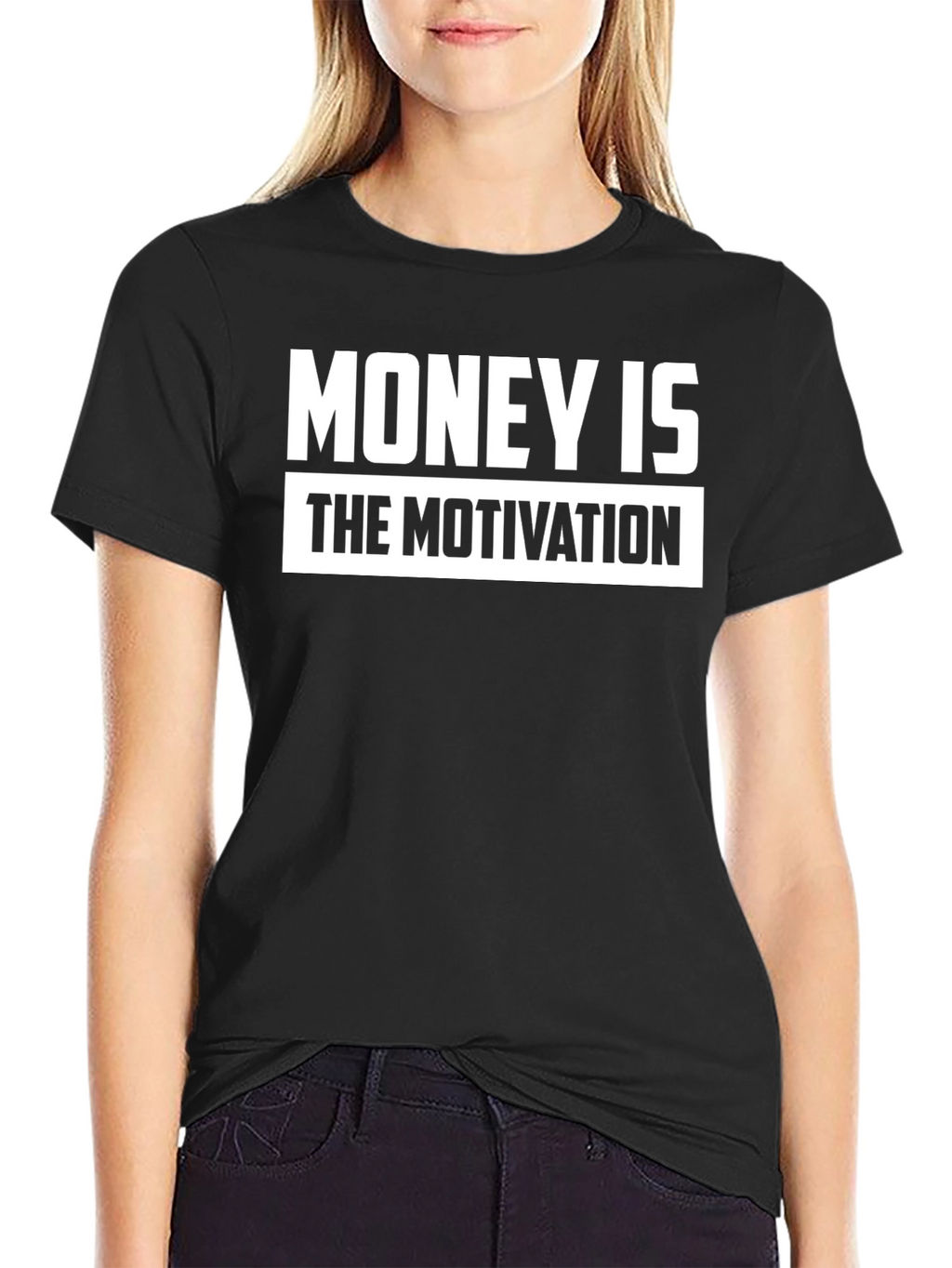 Money is the Motivation Black T-Shirt