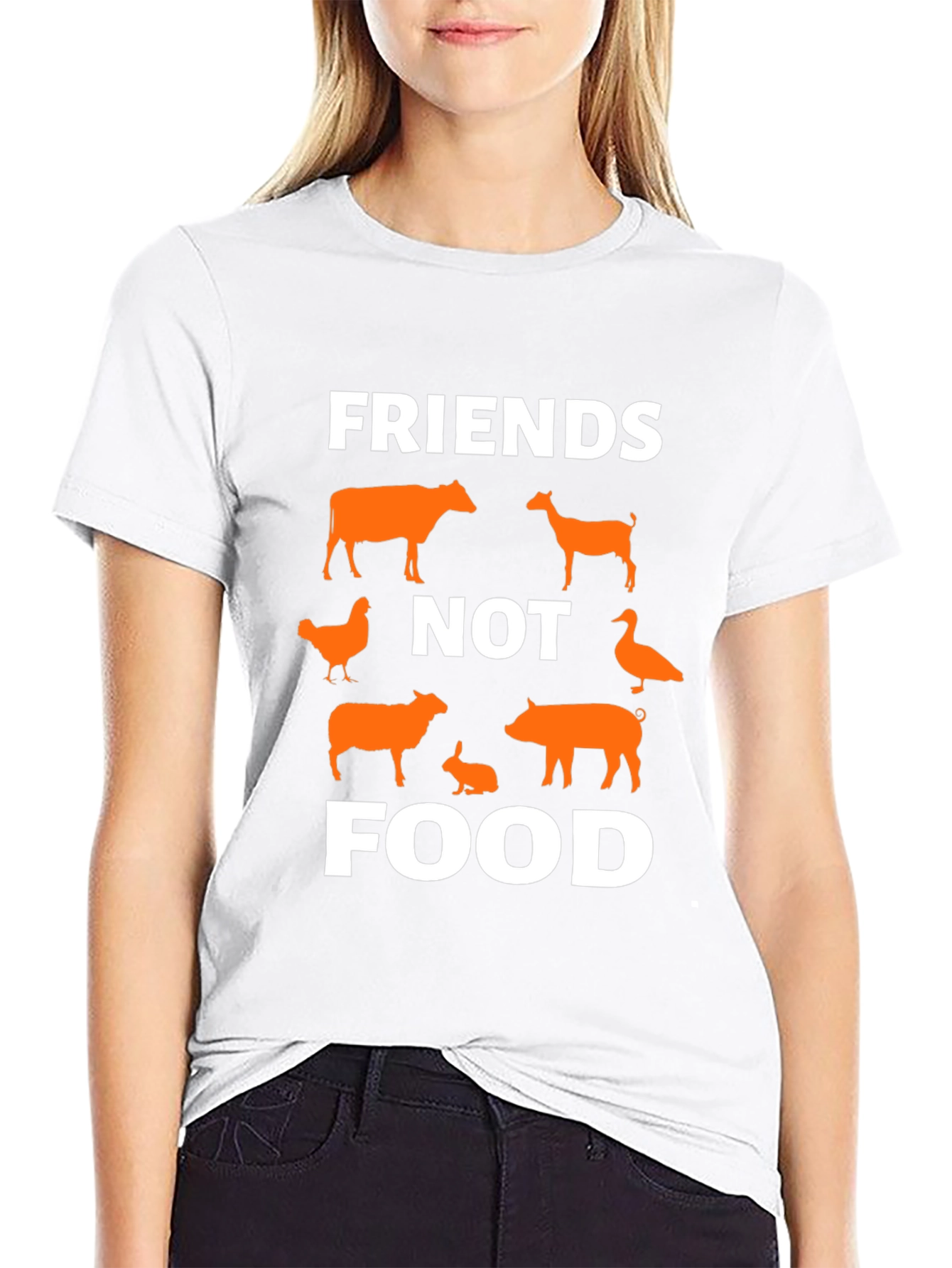 Vegan Friends Not Food Graphic Tee