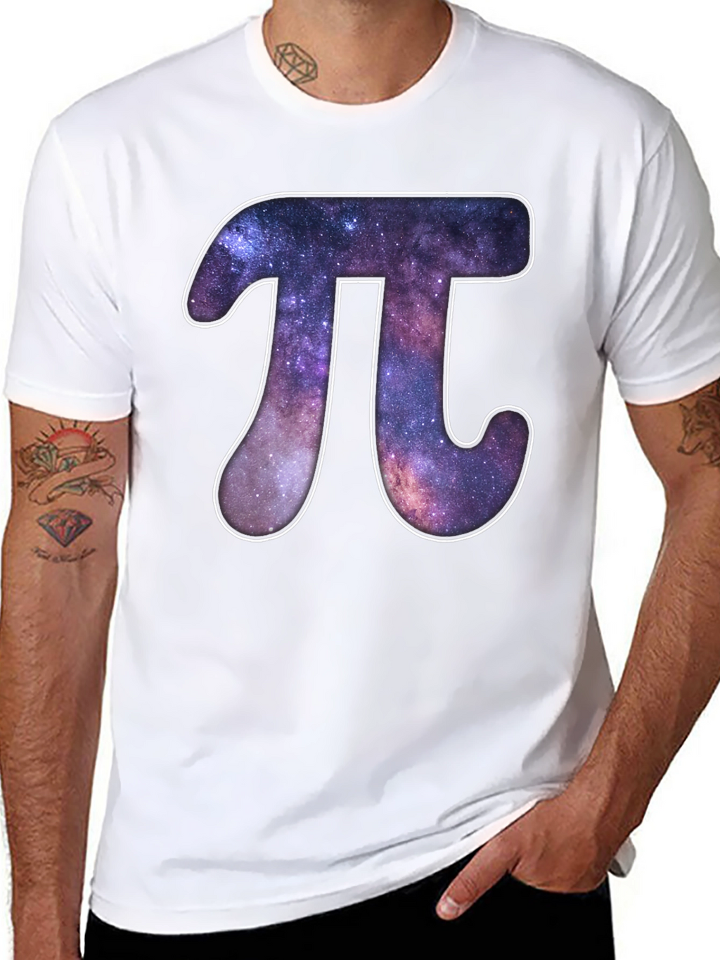 Galaxy Pi Symbol Graphic T-Shirt