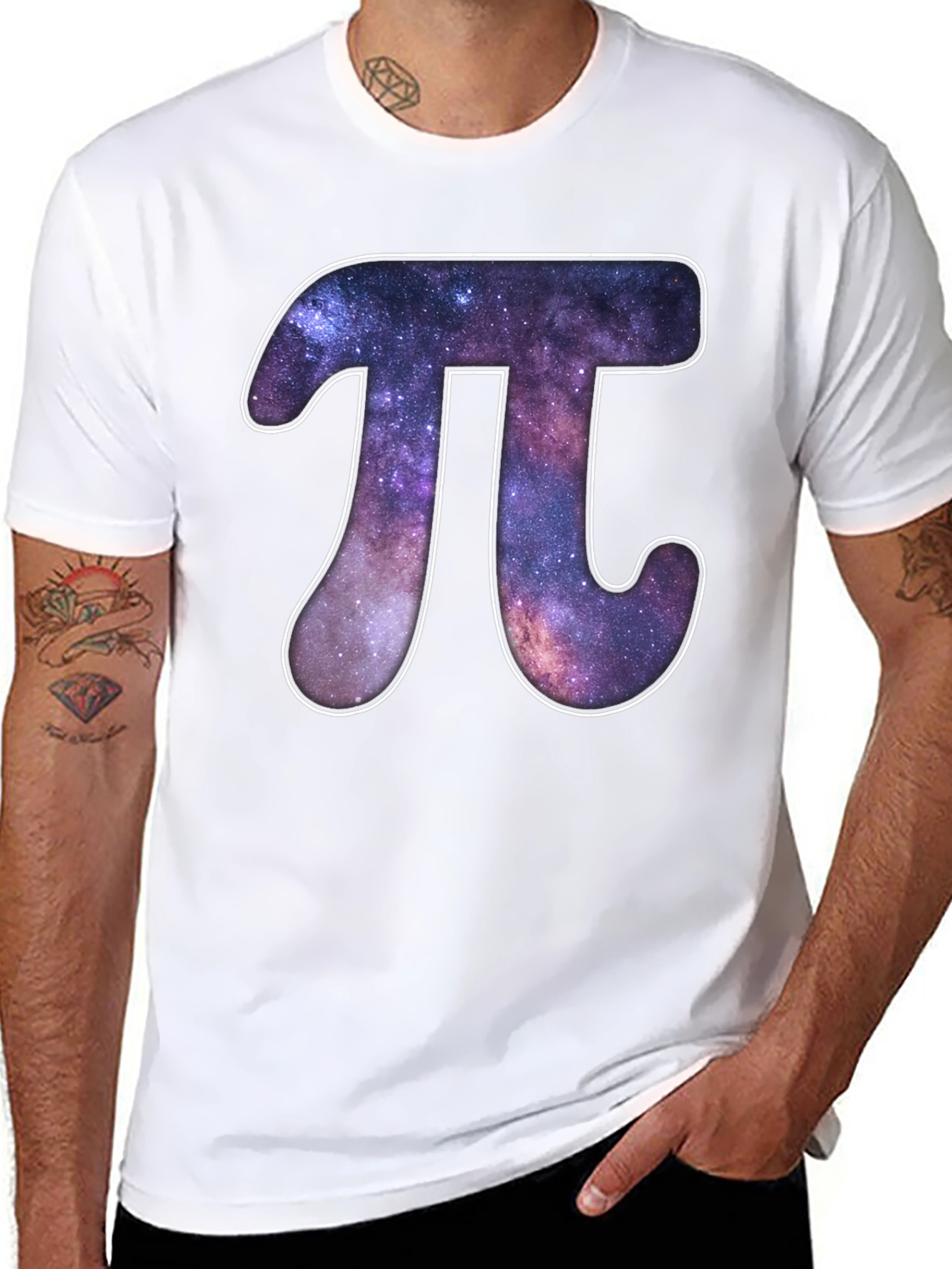 Galaxy Pi Symbol Graphic T-Shirt