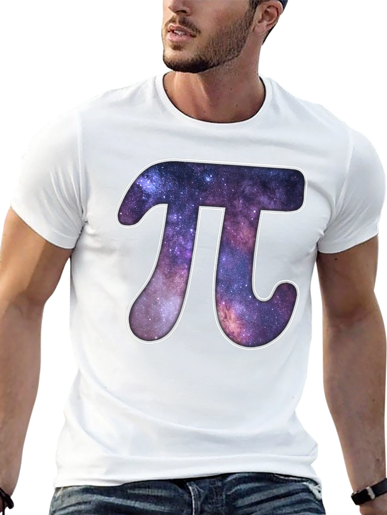 Galaxy Pi Symbol Graphic T-Shirt