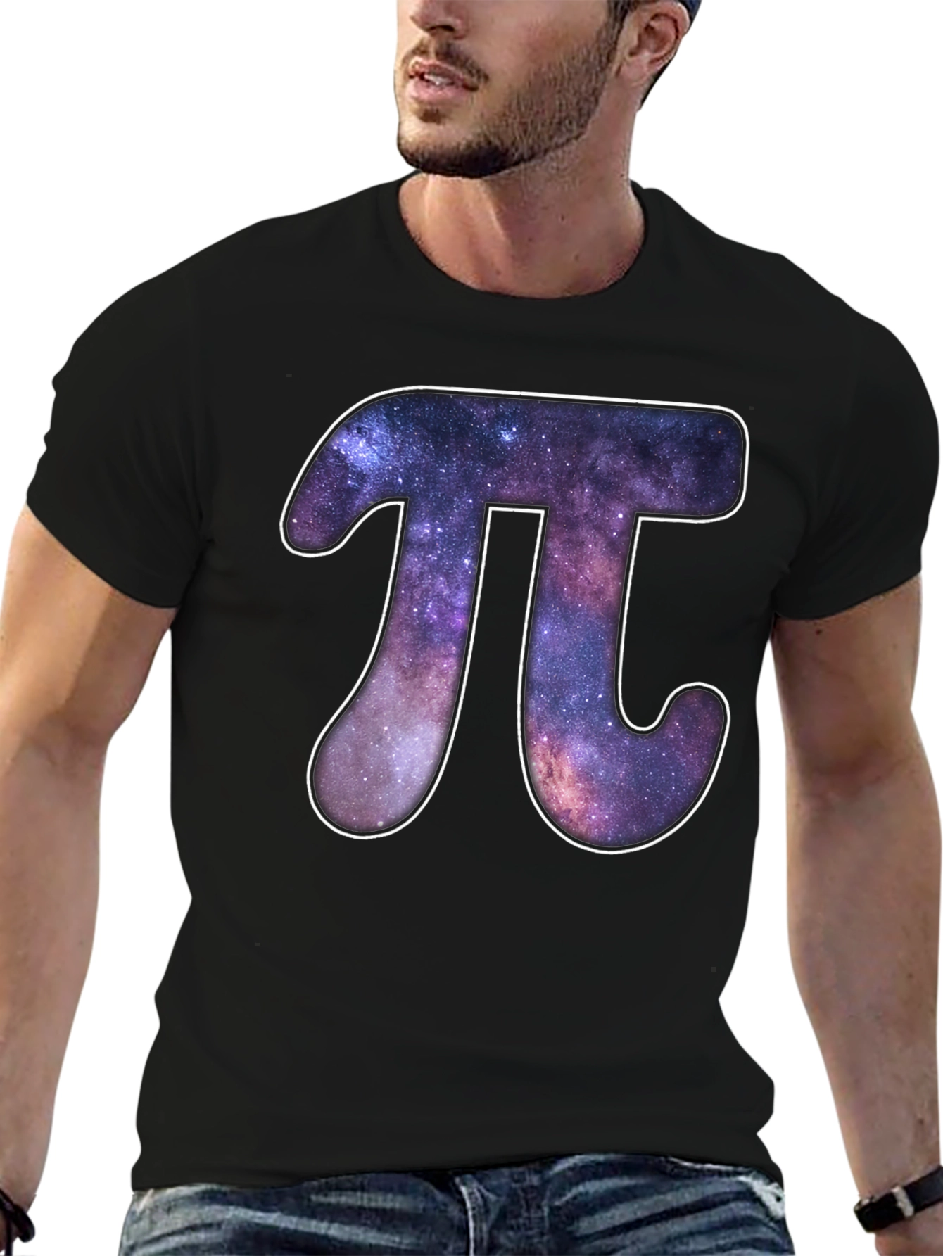 Galaxy Pi Symbol Graphic T-Shirt