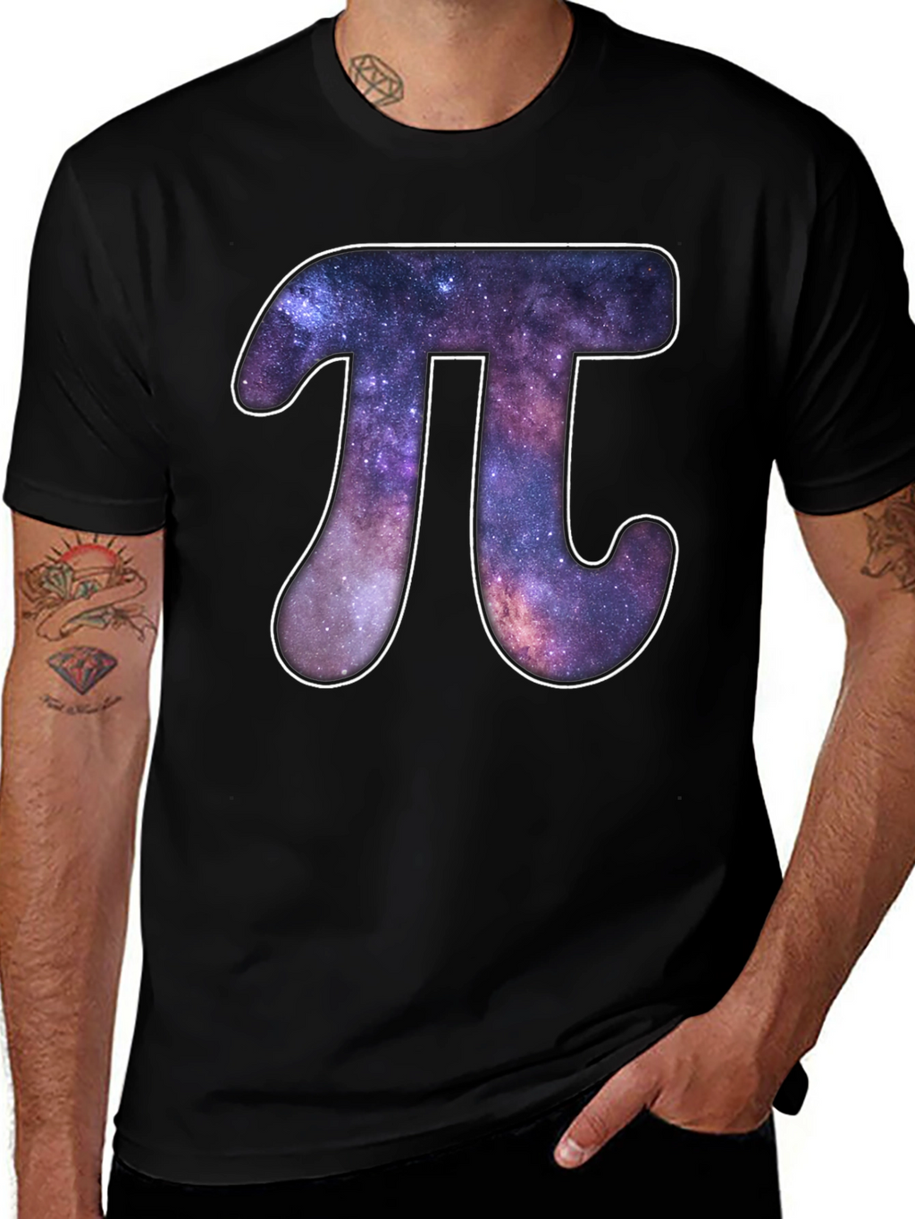 Galaxy Pi Symbol Graphic T-Shirt