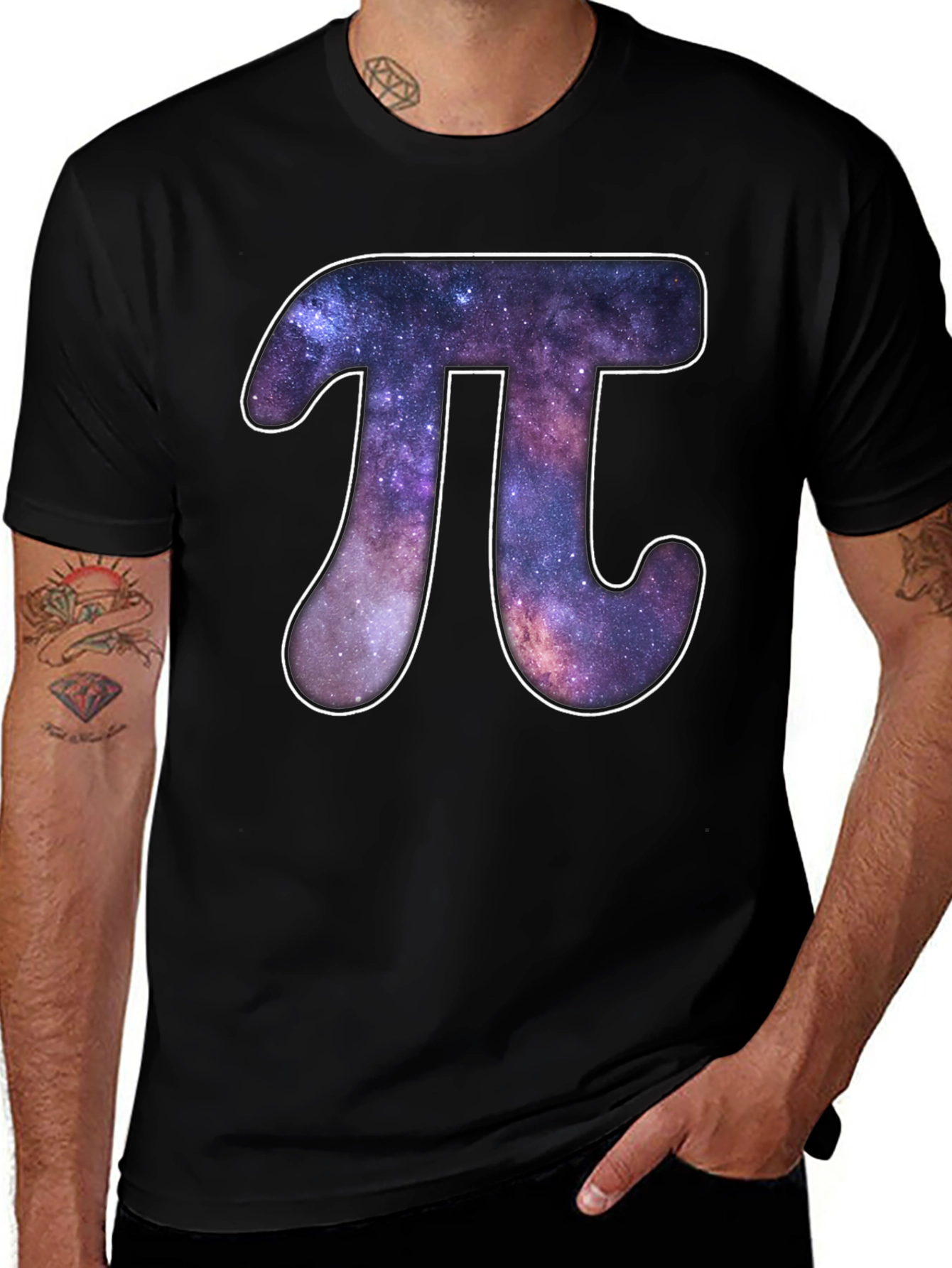 Galaxy Pi Symbol Graphic T-Shirt