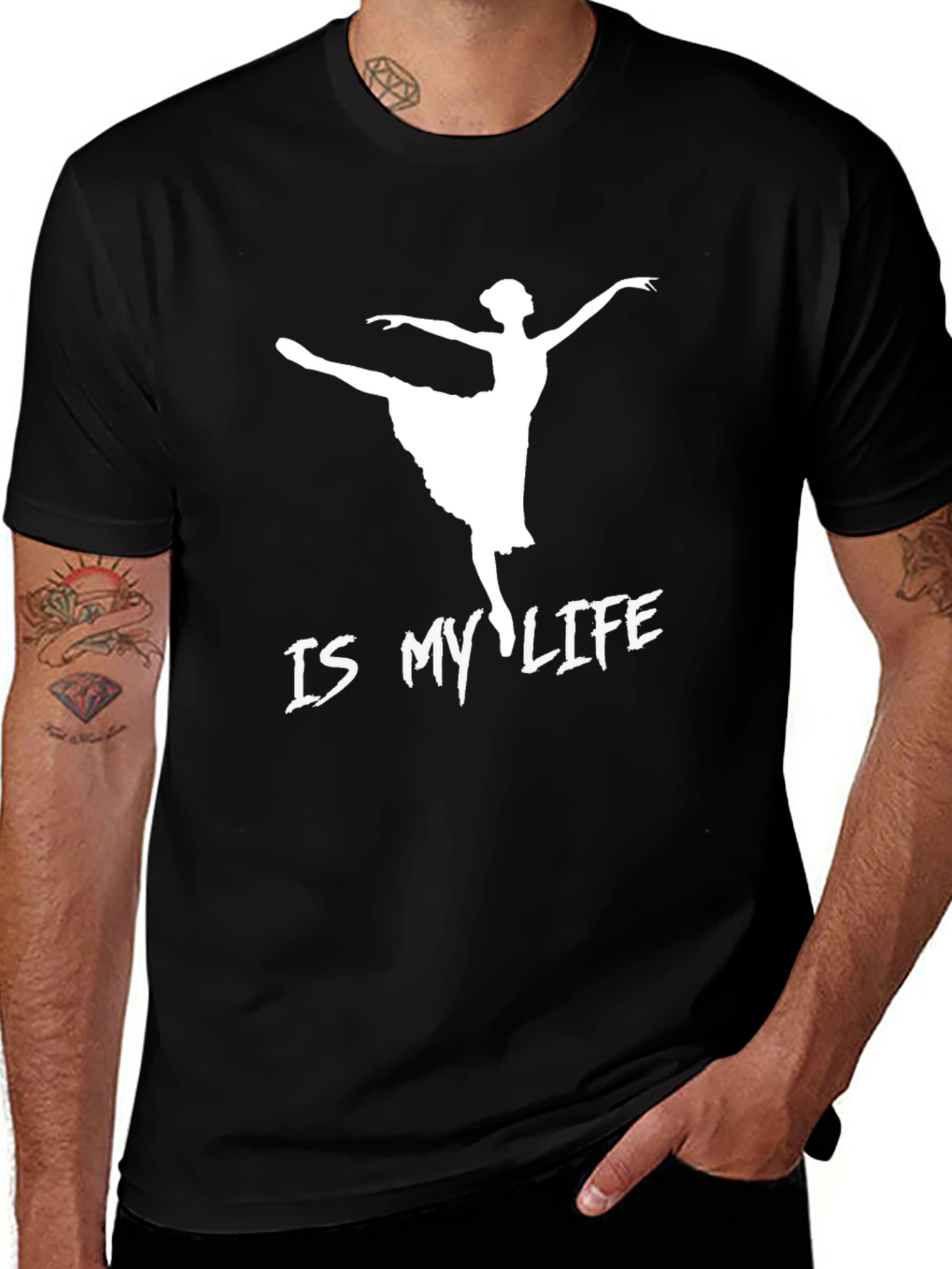 Ballet Is My Life Black Graphic Tee