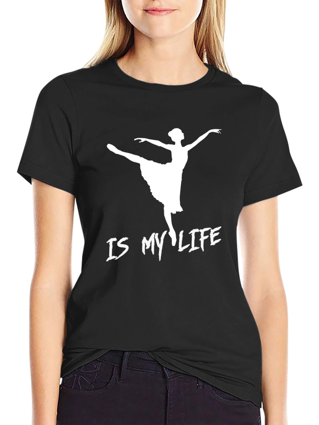 Ballet Is My Life Black Graphic Tee