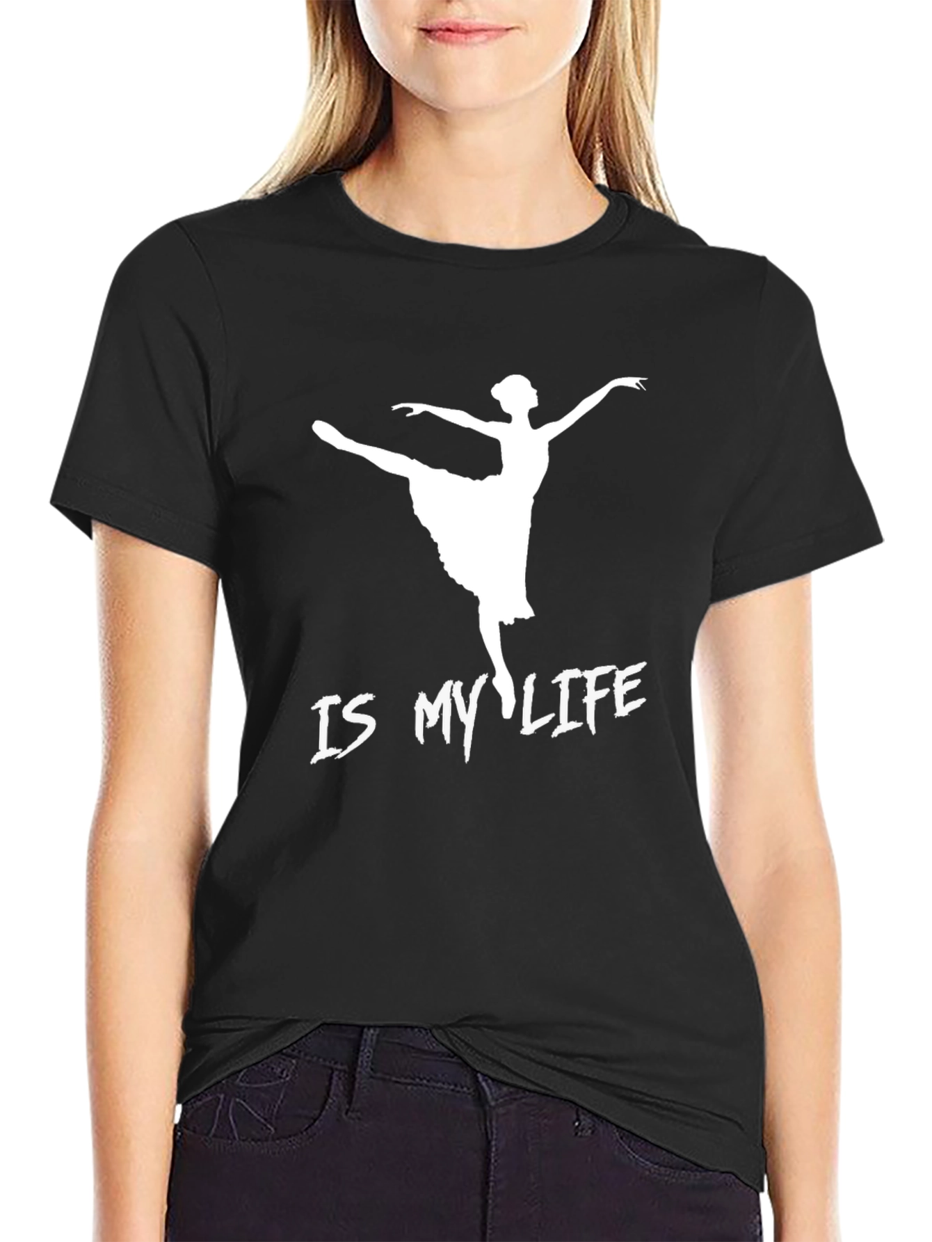 Ballet Is My Life Black Graphic Tee