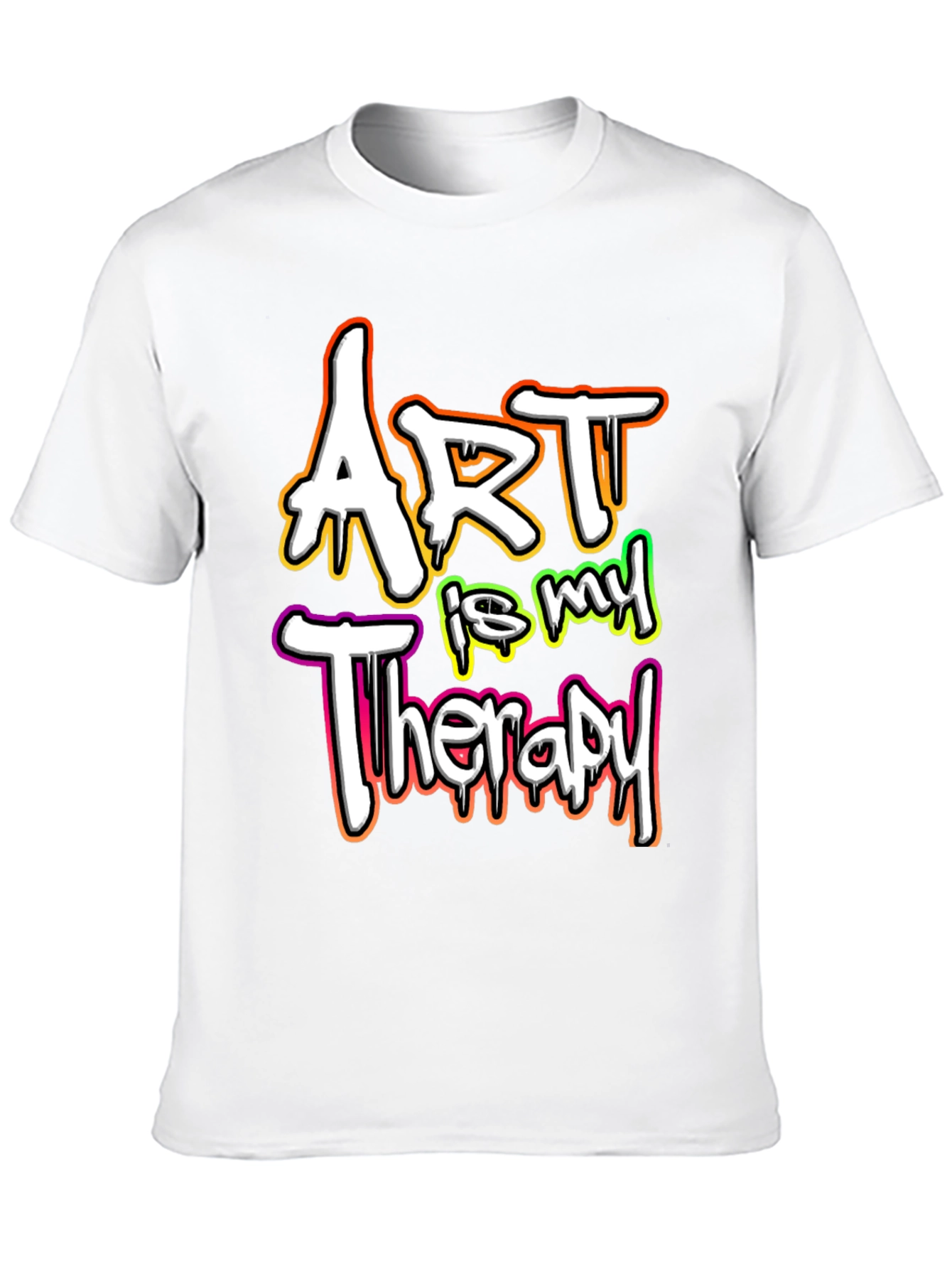Art is My Therapy Graphic Tee - Black T-Shirt