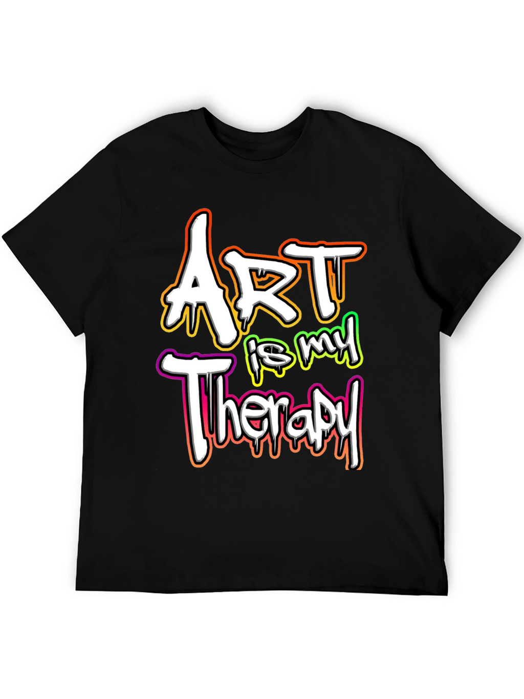 Art is My Therapy Graphic Tee - Black T-Shirt