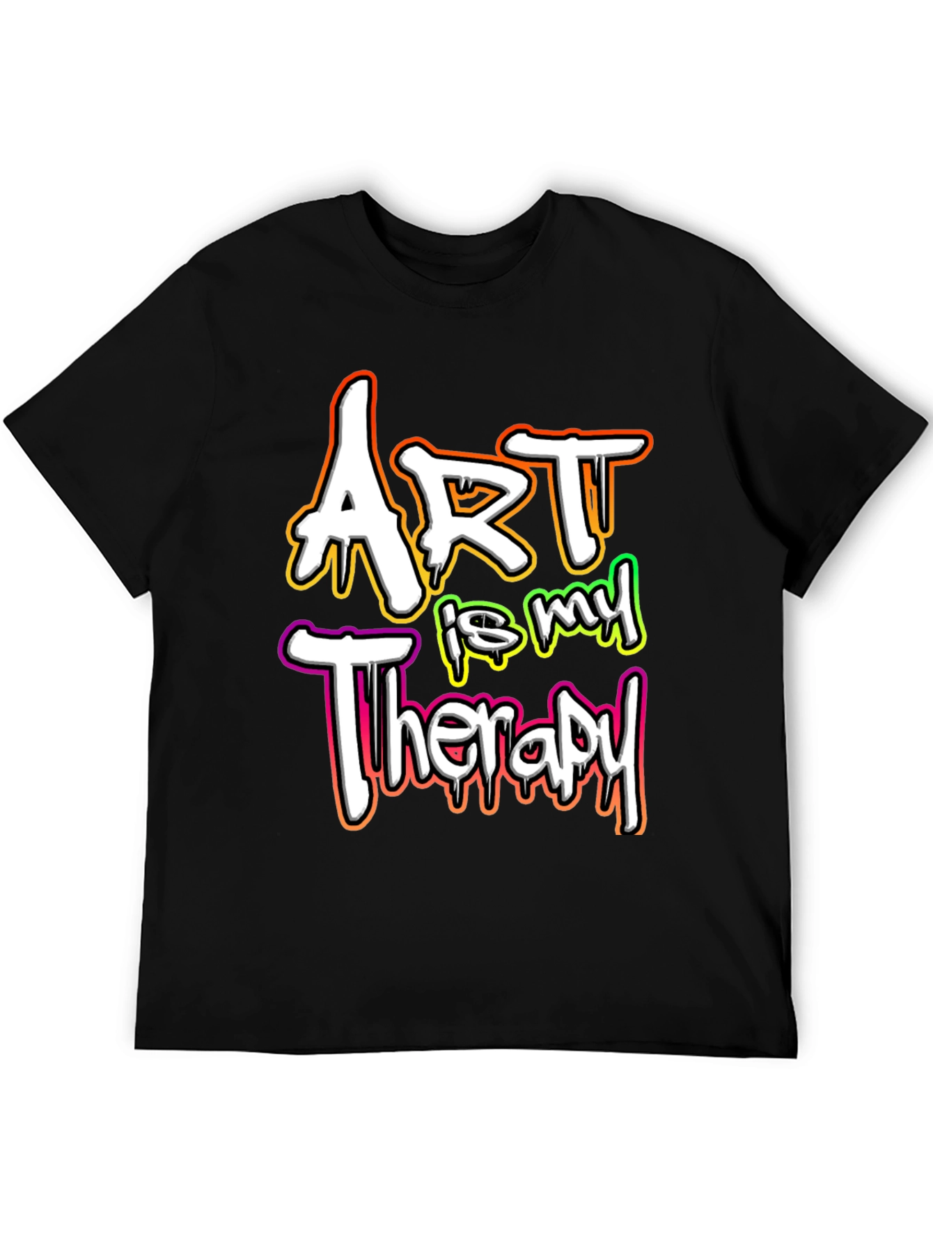 Art is My Therapy Graphic Tee - Black T-Shirt