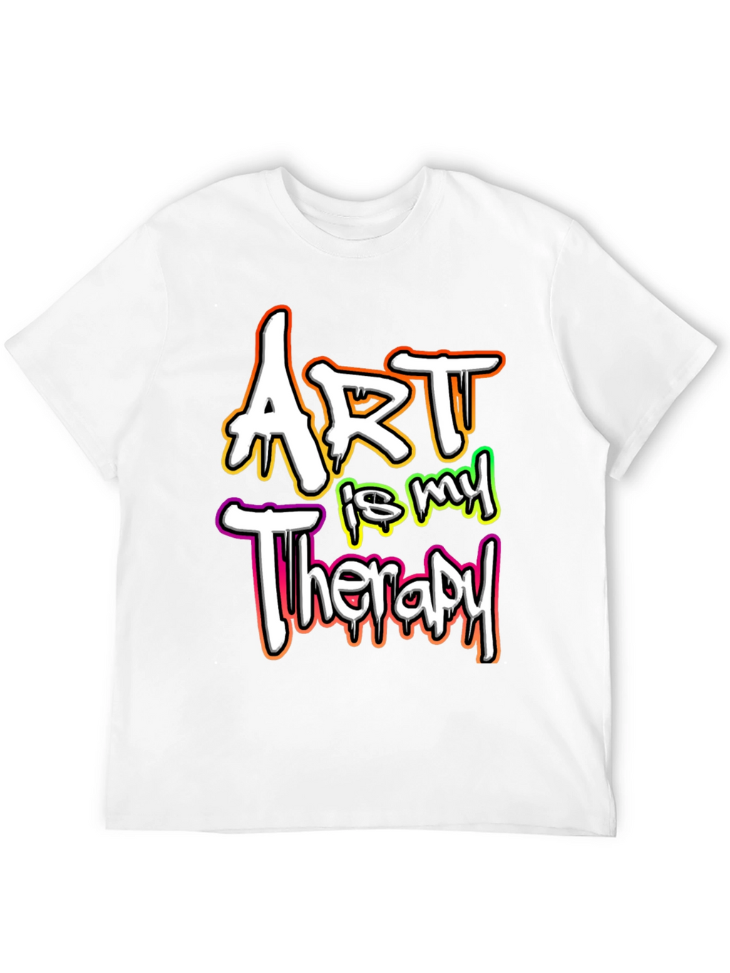 Art is My Therapy Graphic Tee - Black T-Shirt