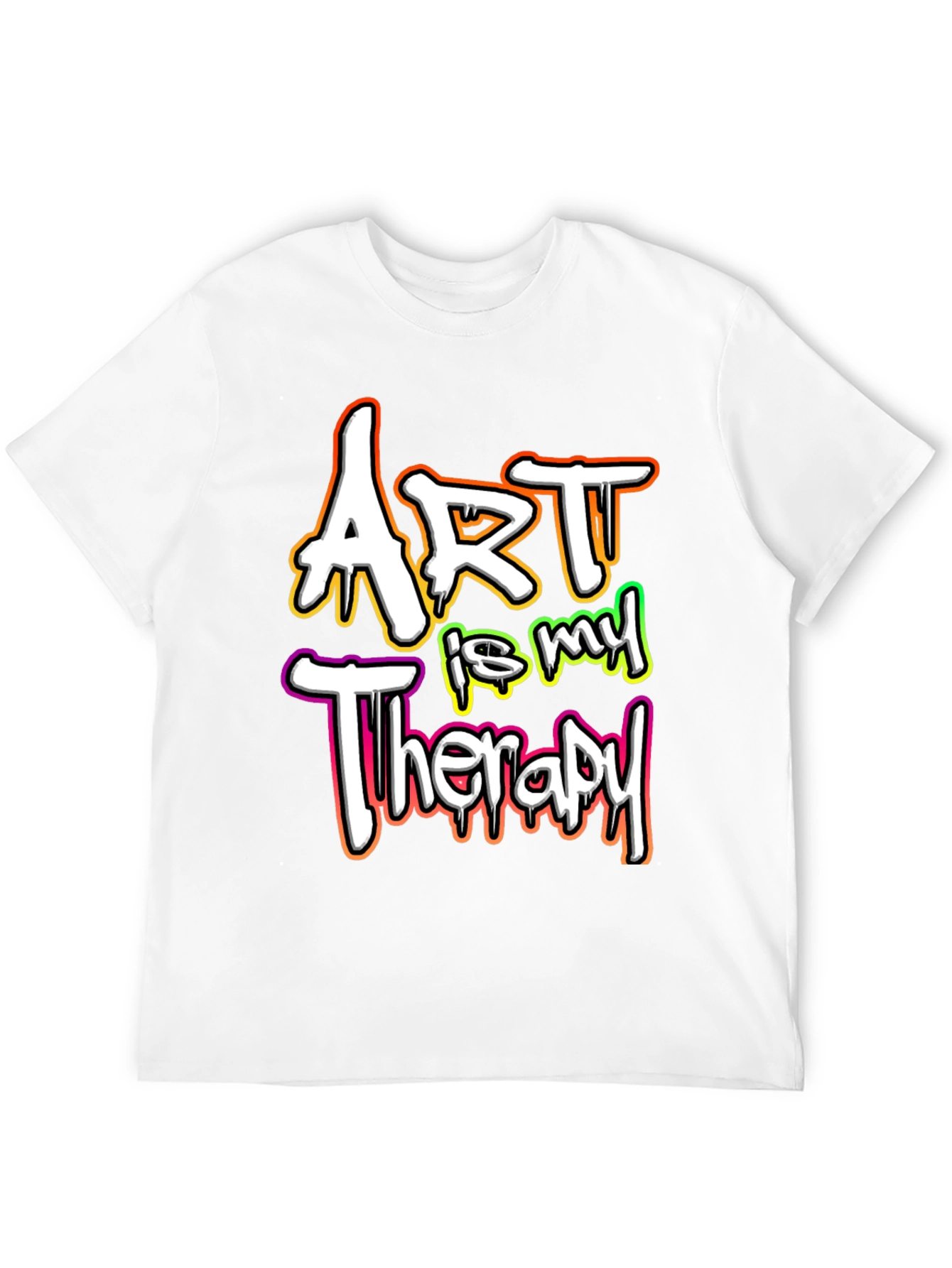 Art is My Therapy Graphic Tee - Black T-Shirt
