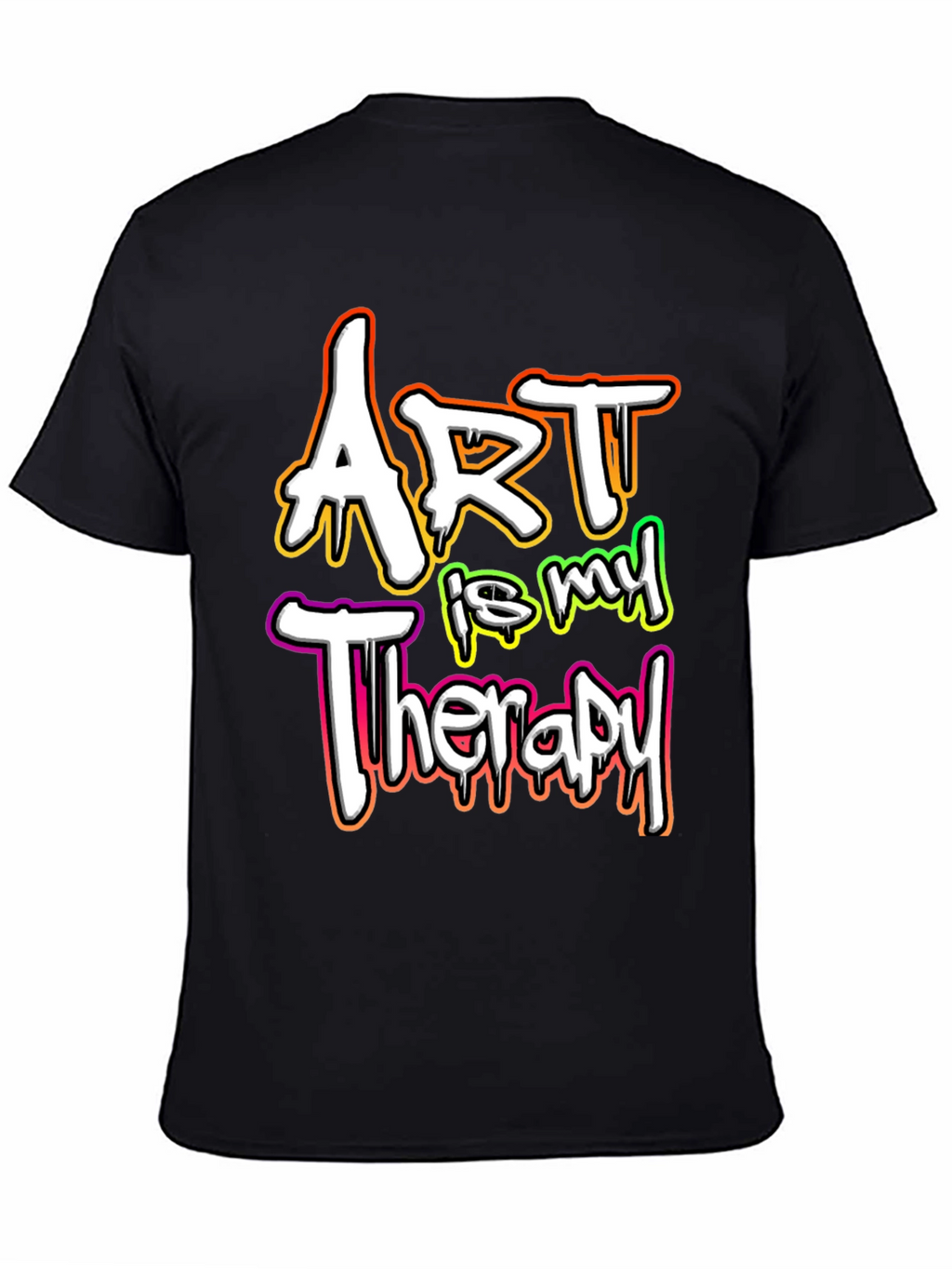 Art is My Therapy Graphic Tee - Black T-Shirt