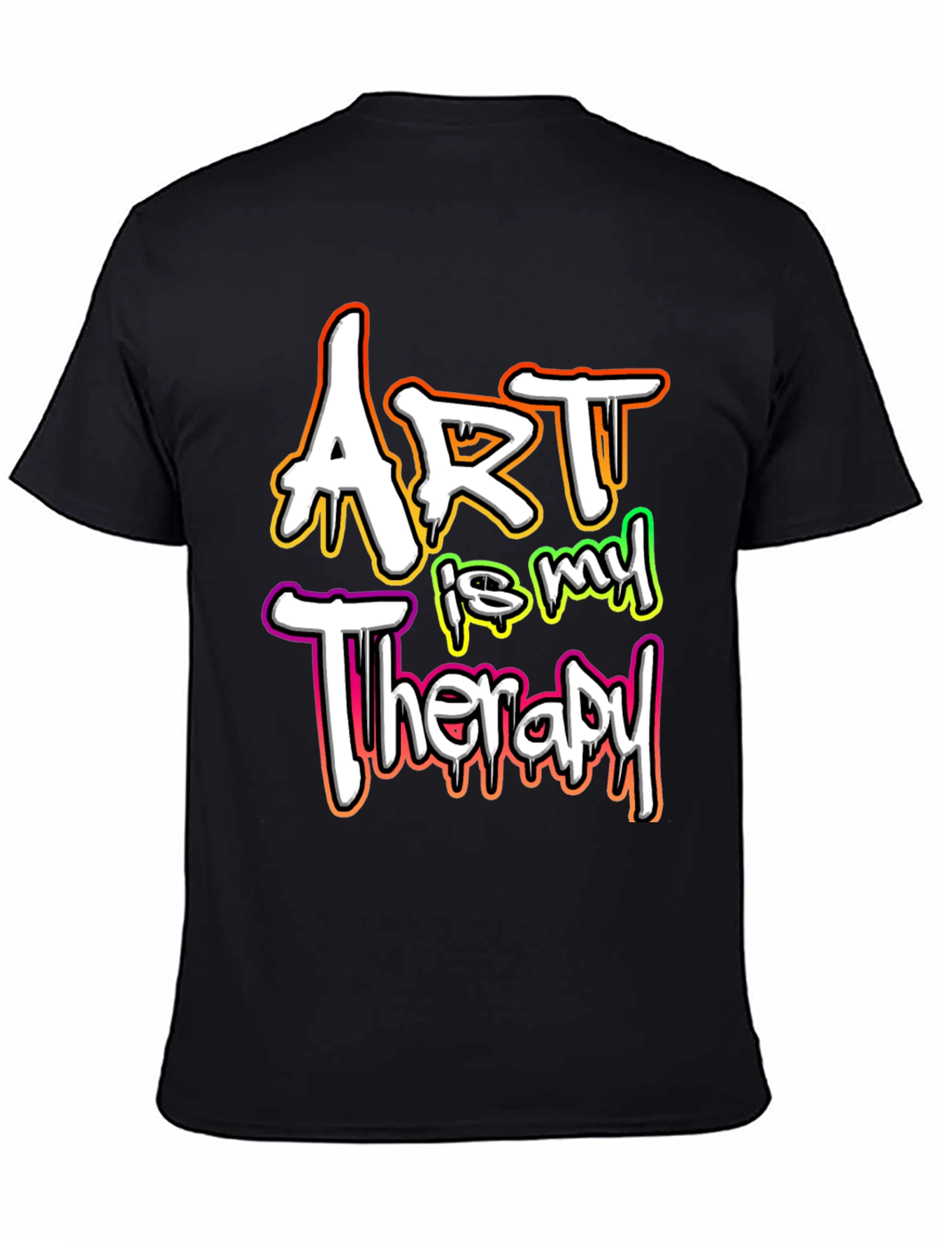 Art is My Therapy Graphic Tee - Black T-Shirt