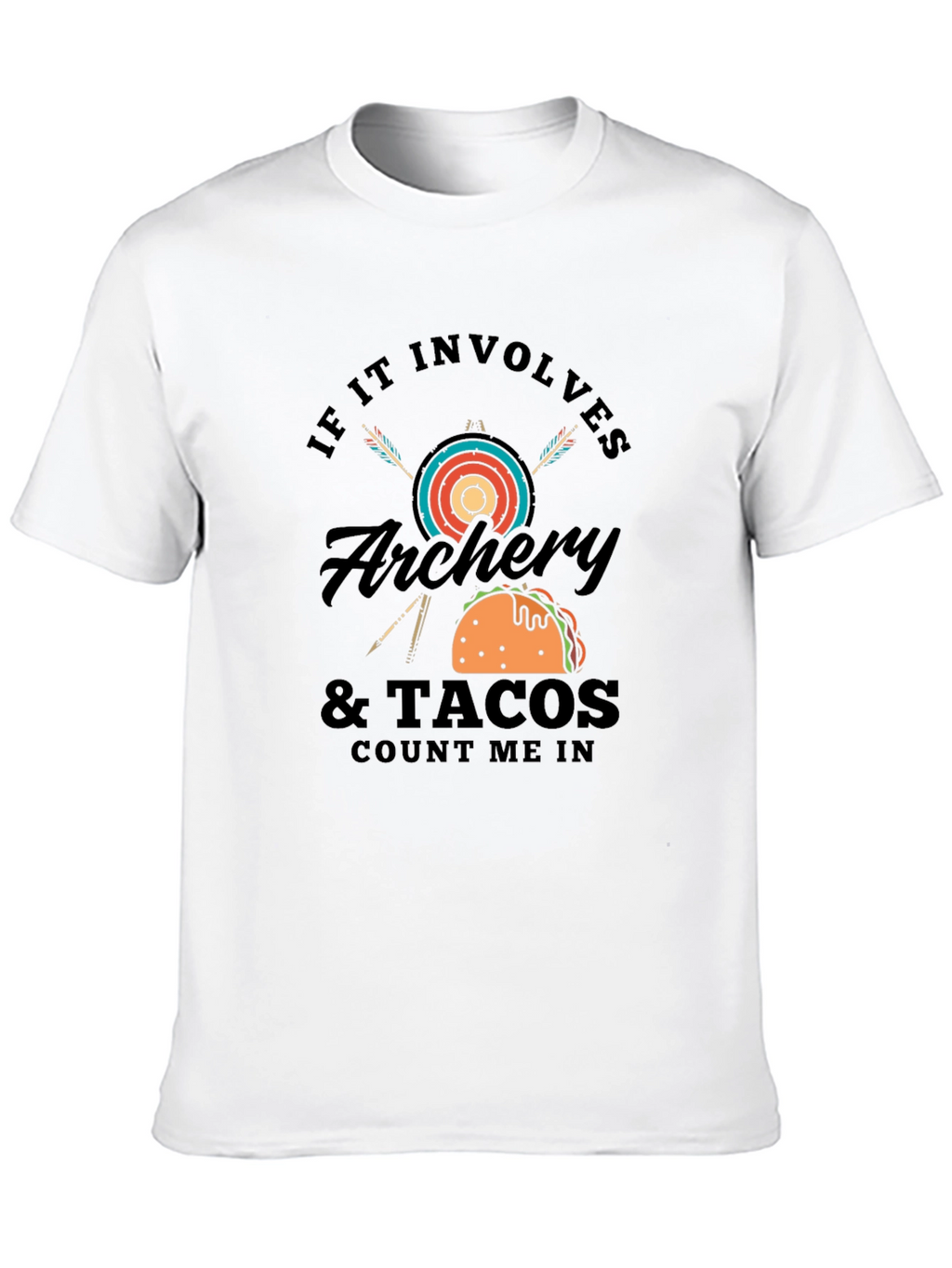 Archery & Tacos Mens Black T-Shirt