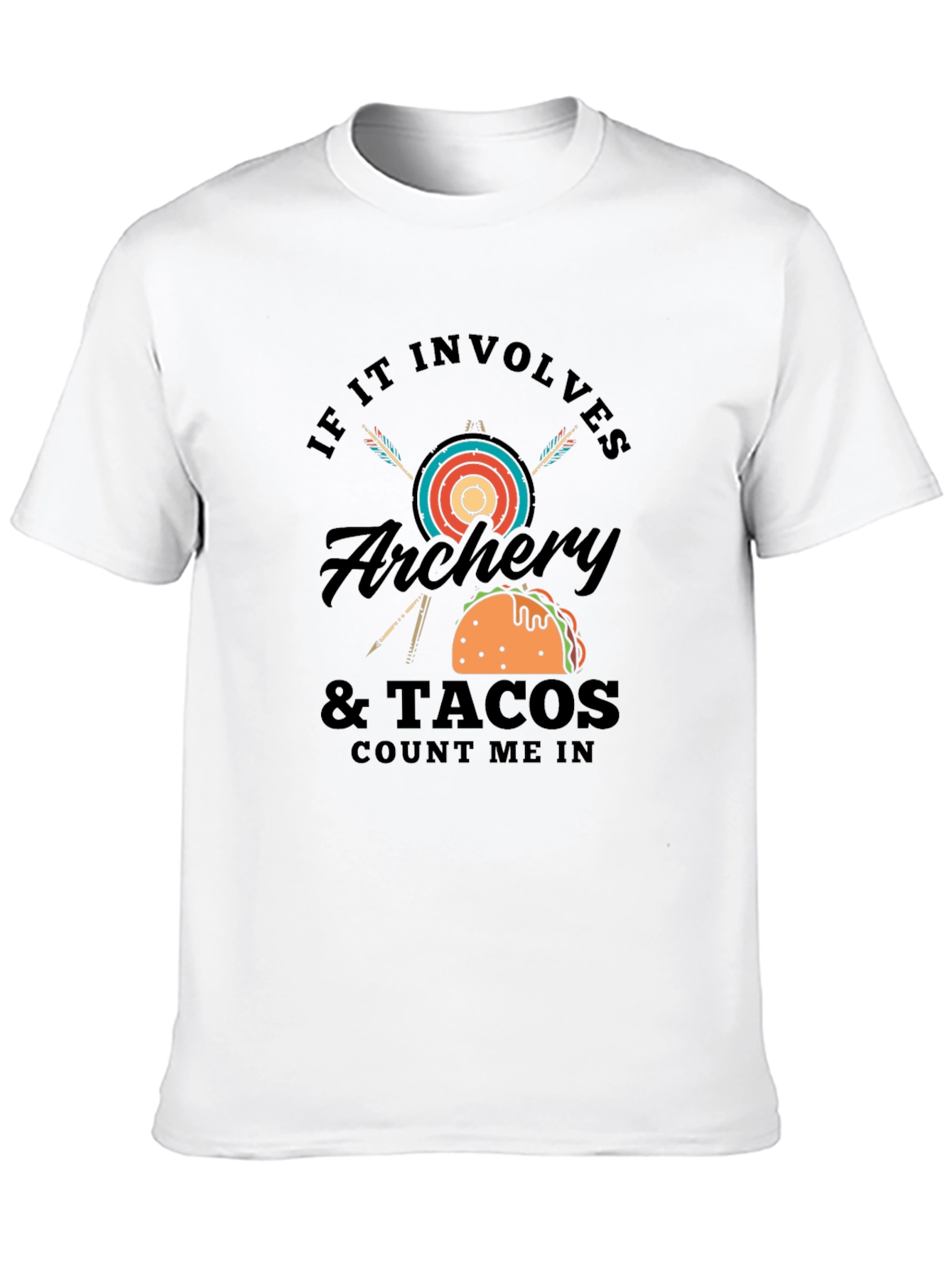 Archery & Tacos Mens Black T-Shirt