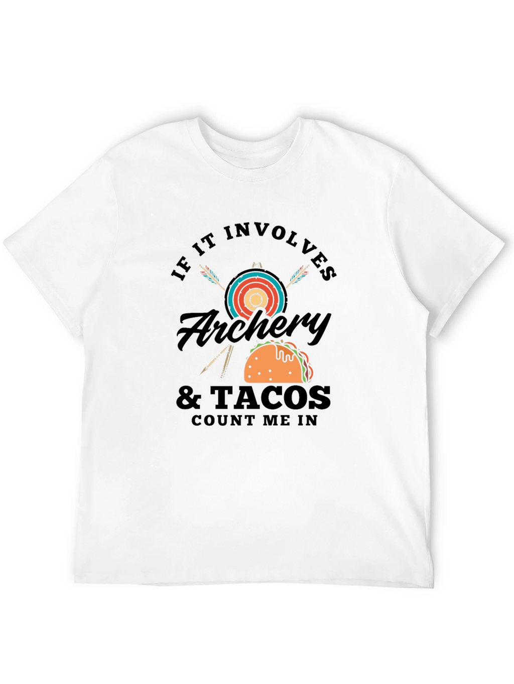 Archery & Tacos Mens Black T-Shirt