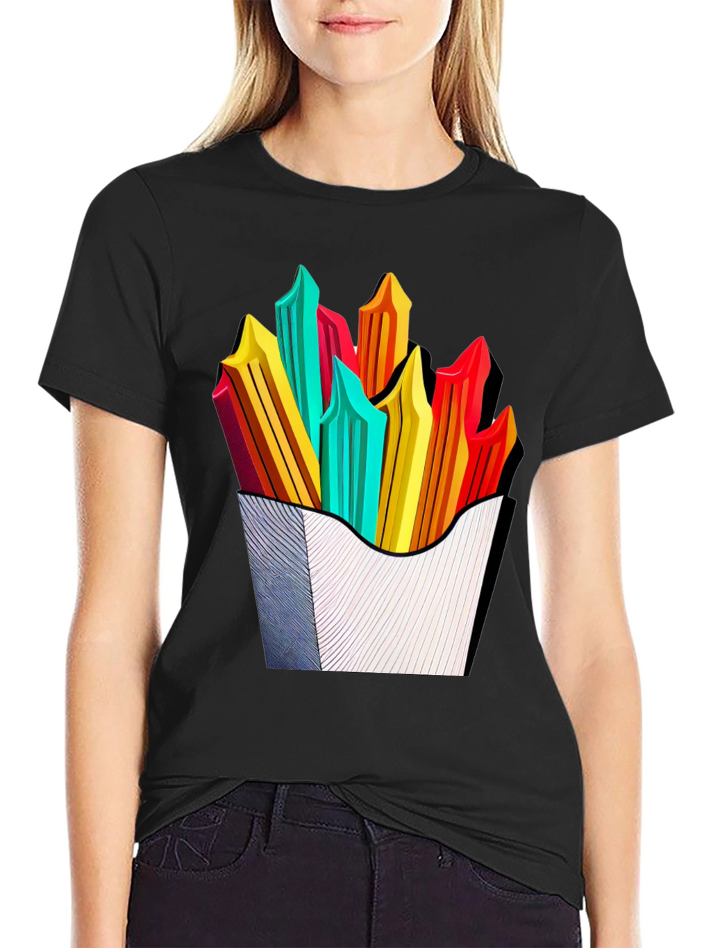 Funky Fries Graphic Tee - Stylish Unisex T-Shirt