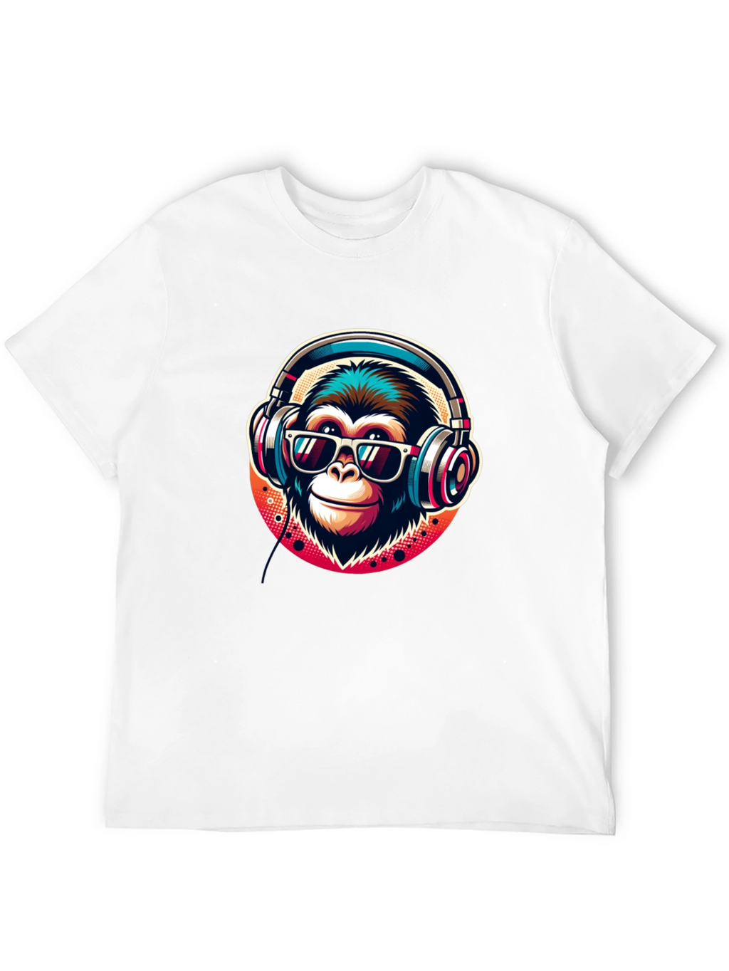 Cool Monkey Graphic Tee - Music Lover Ape