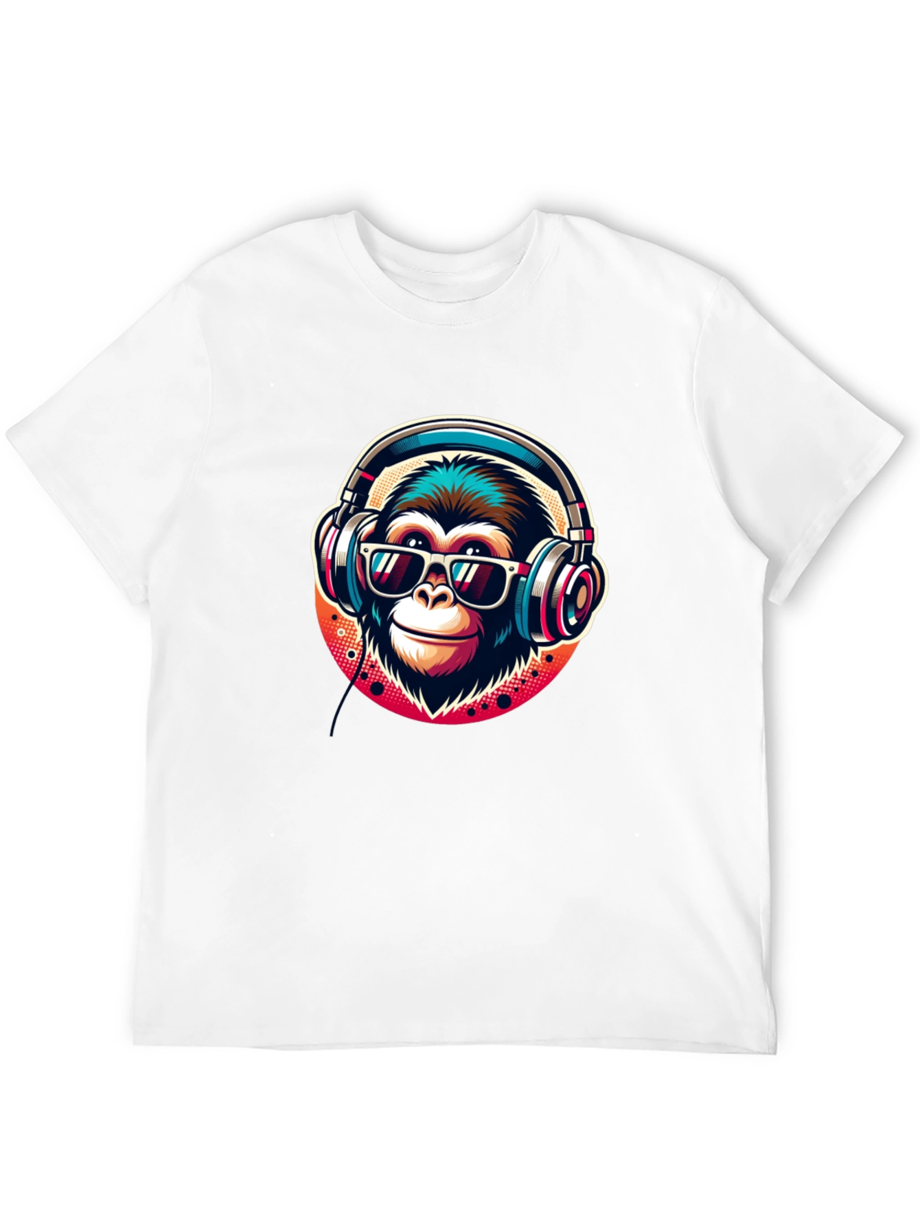 Cool Monkey Graphic Tee - Music Lover Ape