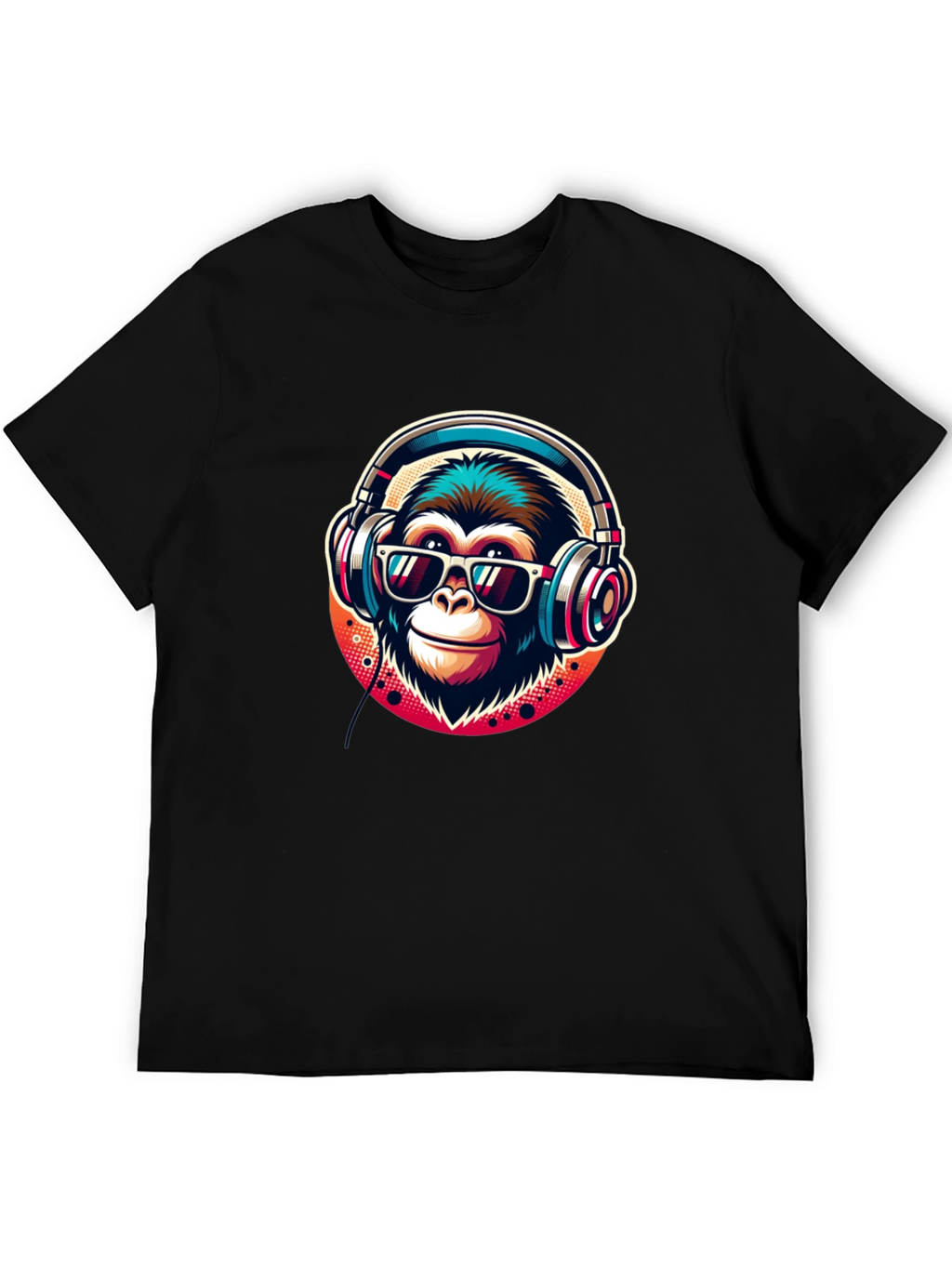 Cool Monkey Graphic Tee - Music Lover Ape