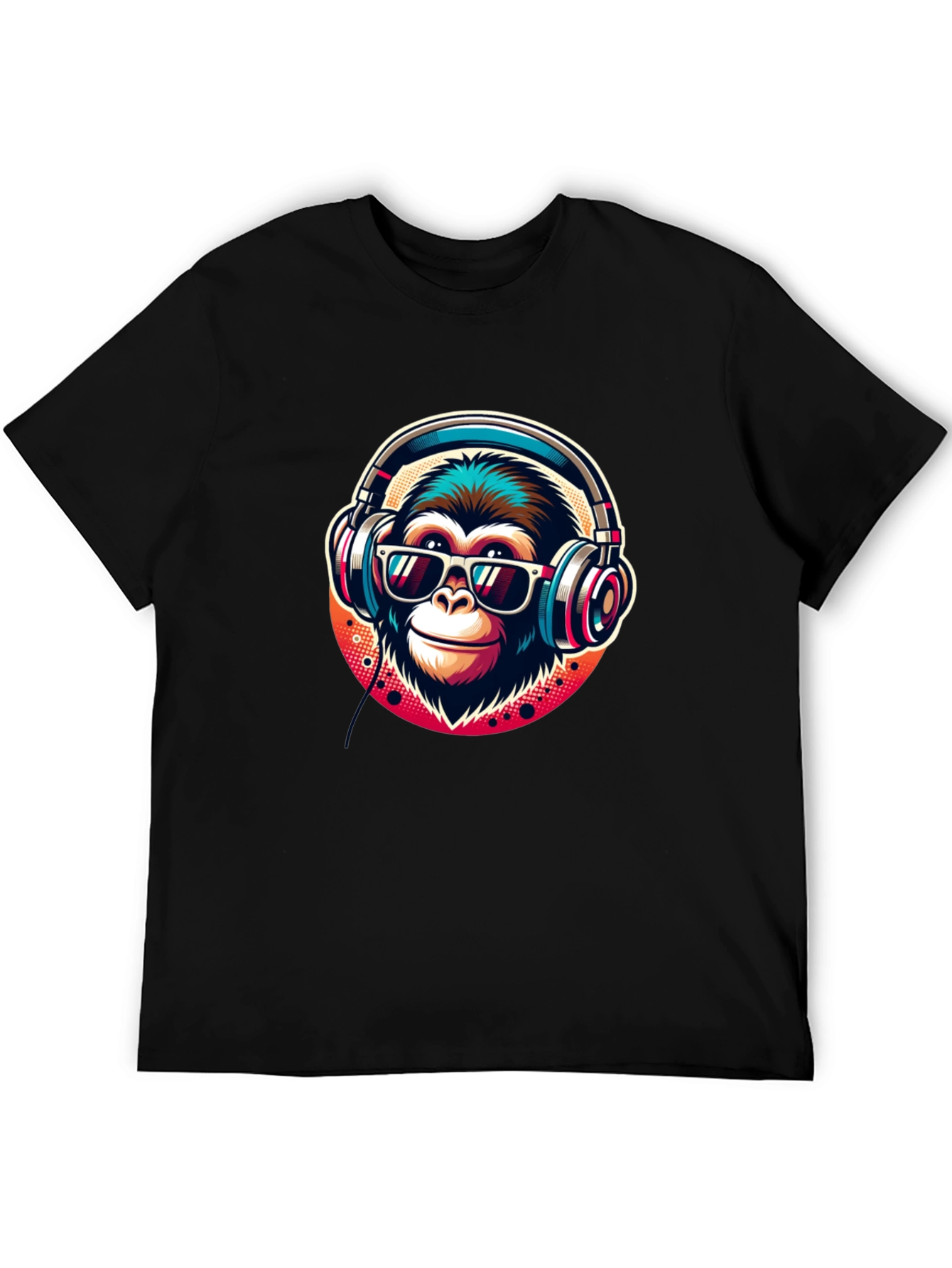 Cool Monkey Graphic Tee - Music Lover Ape