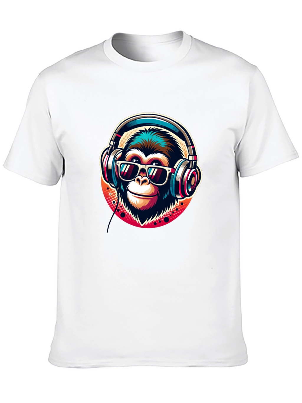 Cool Monkey Graphic Tee - Music Lover Ape