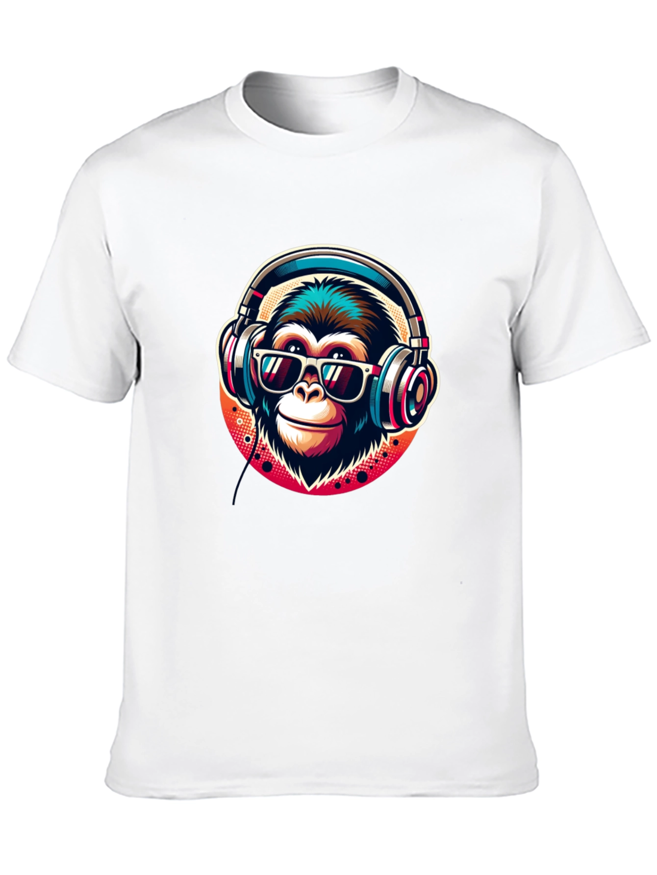Cool Monkey Graphic Tee - Music Lover Ape