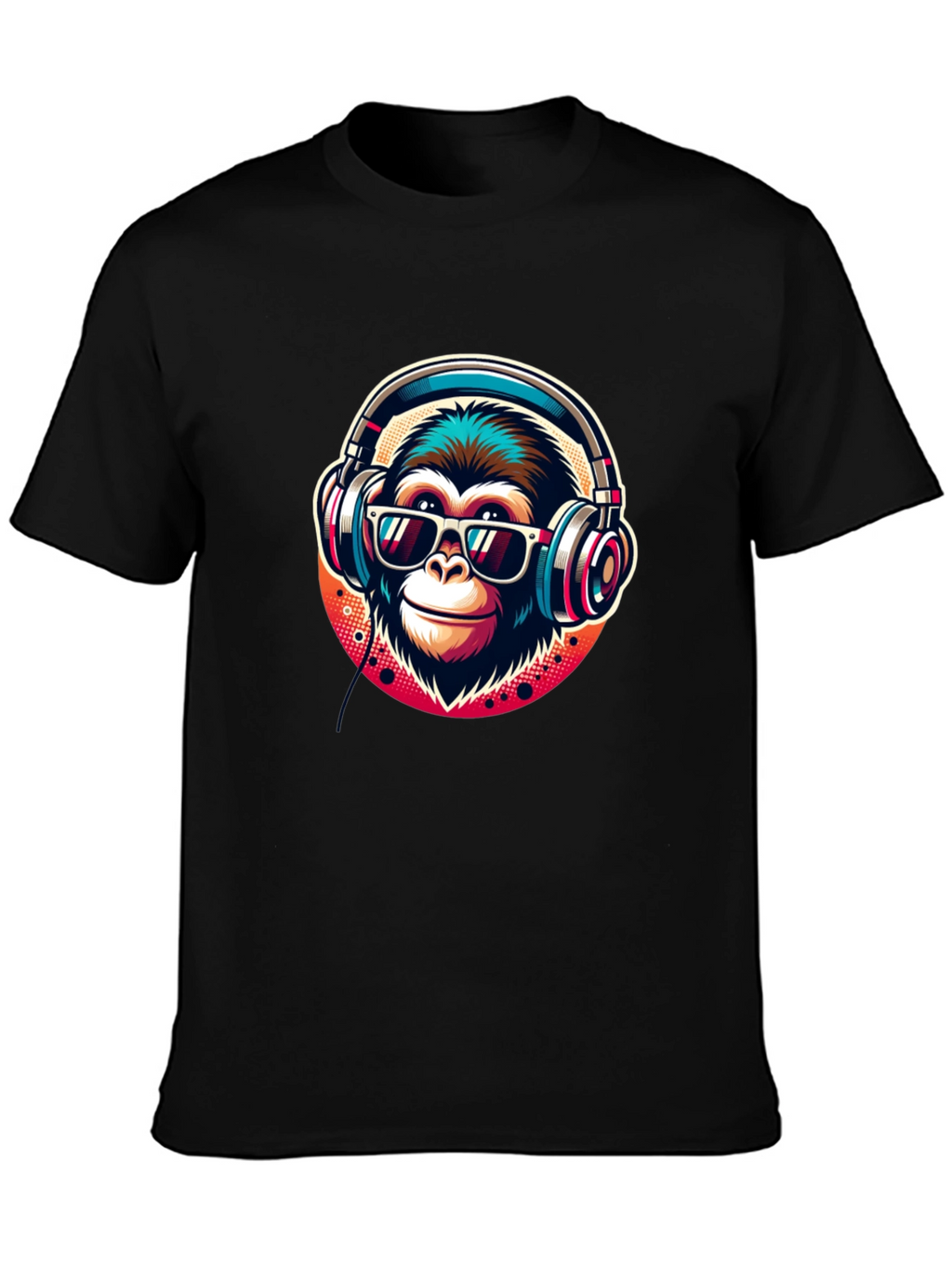 Cool Monkey Graphic Tee - Music Lover Ape