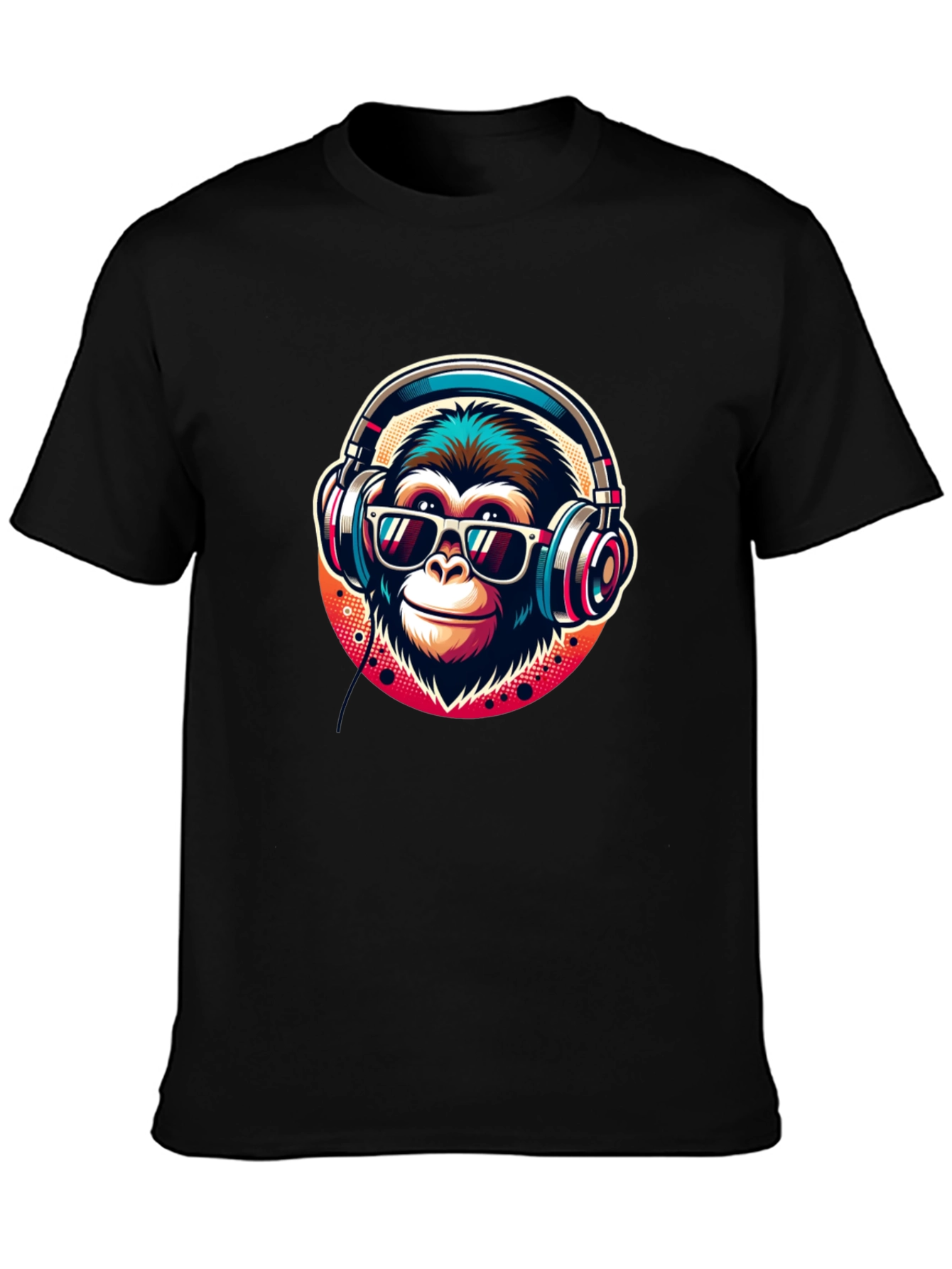 Cool Monkey Graphic Tee - Music Lover Ape