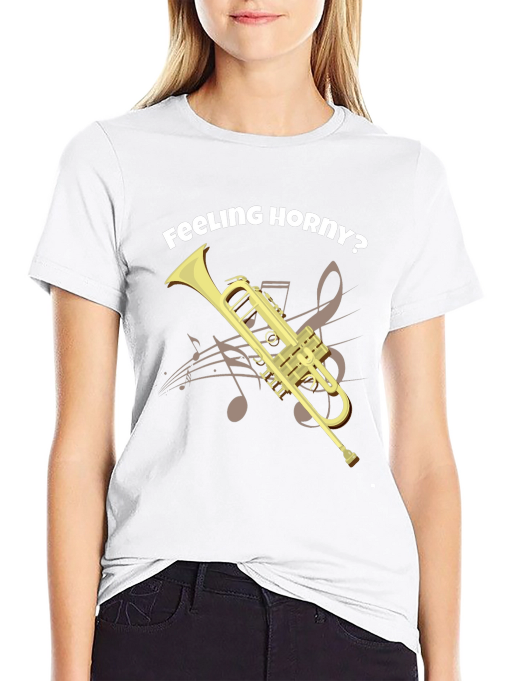 Feeling Horny? Funny Trumpet T-Shirt