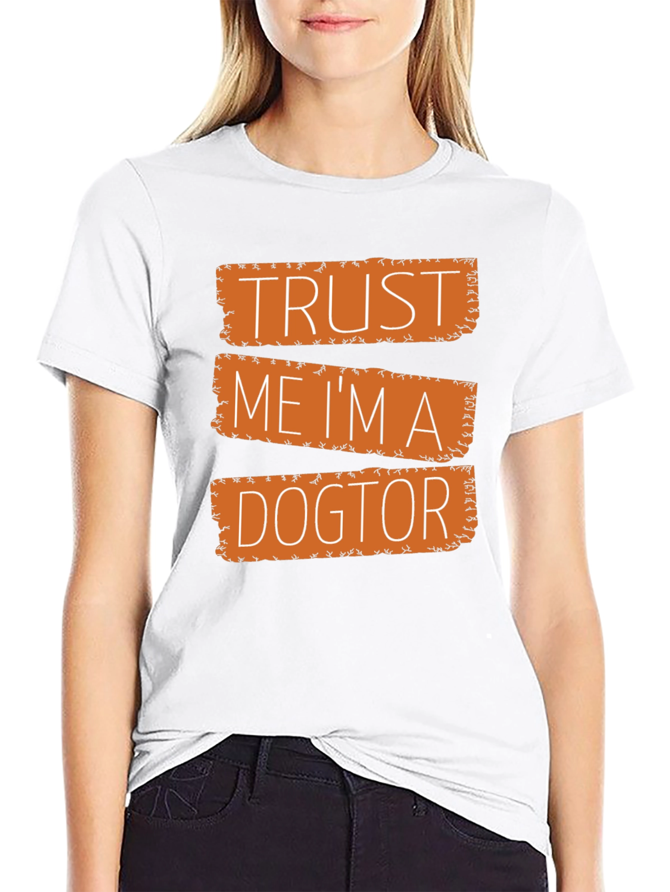 Trust Me Im a Dogtor Black Graphic T-Shirt