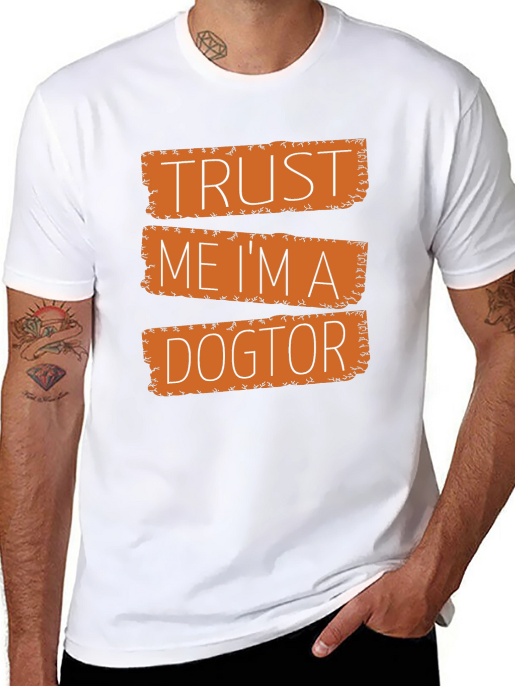 Trust Me Im a Dogtor Black Graphic T-Shirt