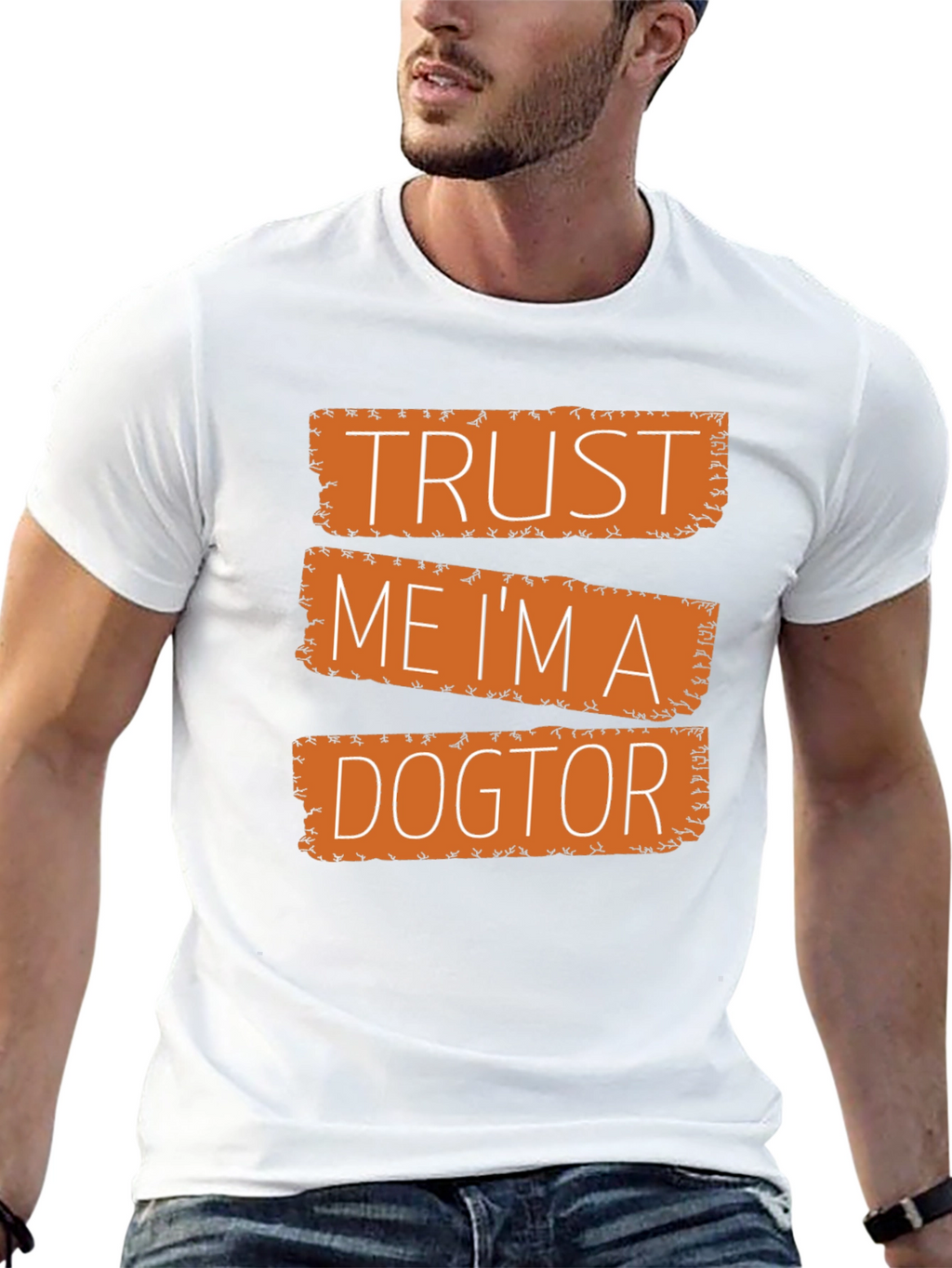 Trust Me Im a Dogtor Black Graphic T-Shirt
