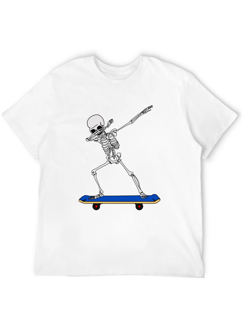 Skeleton Dabbing on Skateboard Graphic Tee