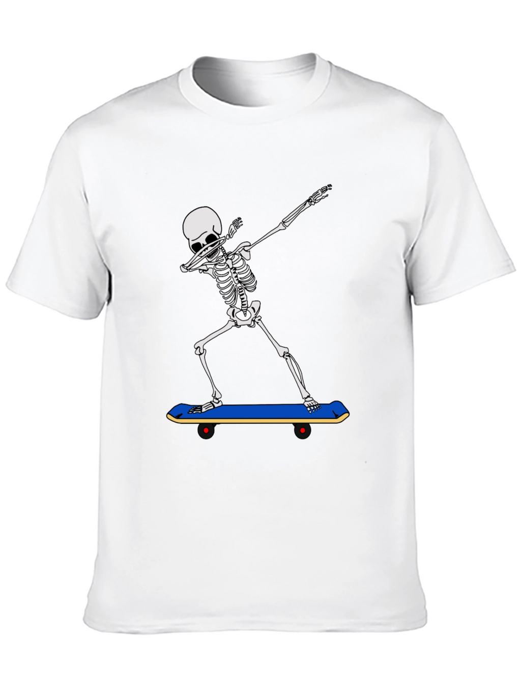 Skeleton Dabbing on Skateboard Graphic Tee