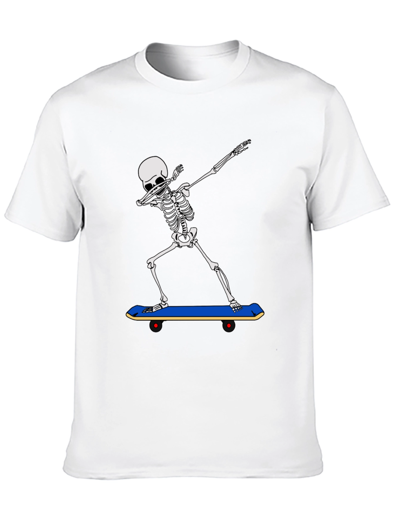 Skeleton Dabbing on Skateboard Graphic Tee