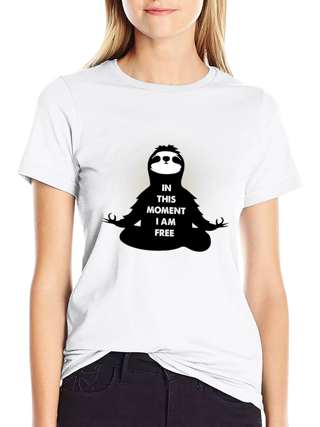 Meditating Sloth Graphic Tee - Relaxed Fit
