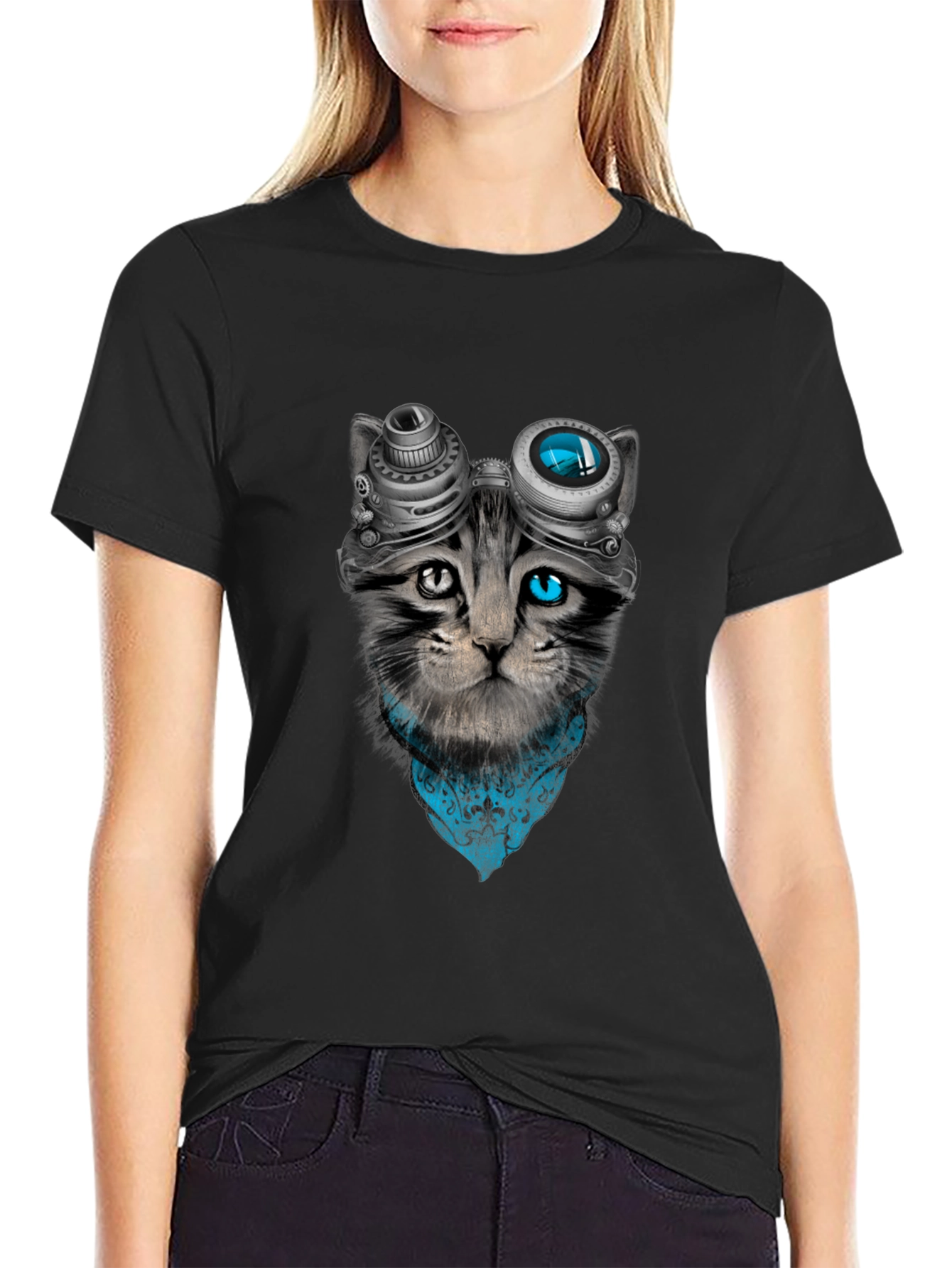 Steampunk Cat Graphic Tee