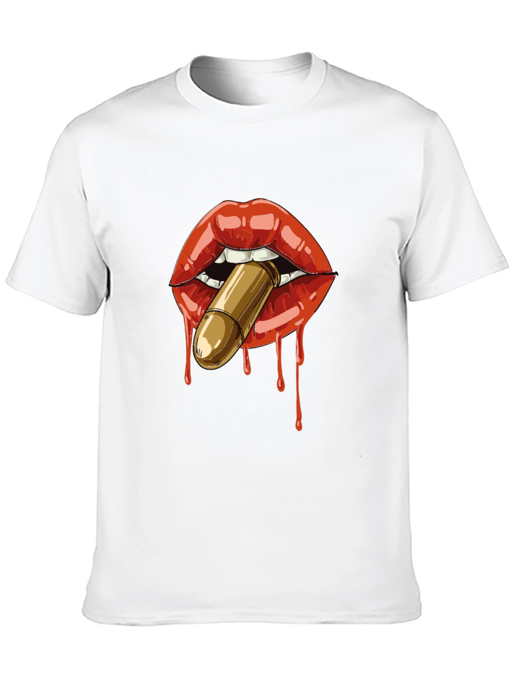 Lips Bullet Black T-Shirt
