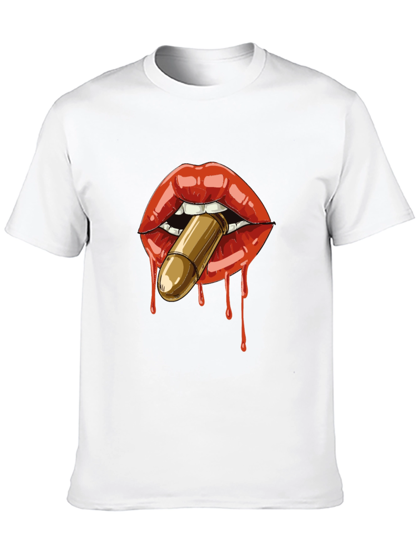 Lips Bullet Black T-Shirt