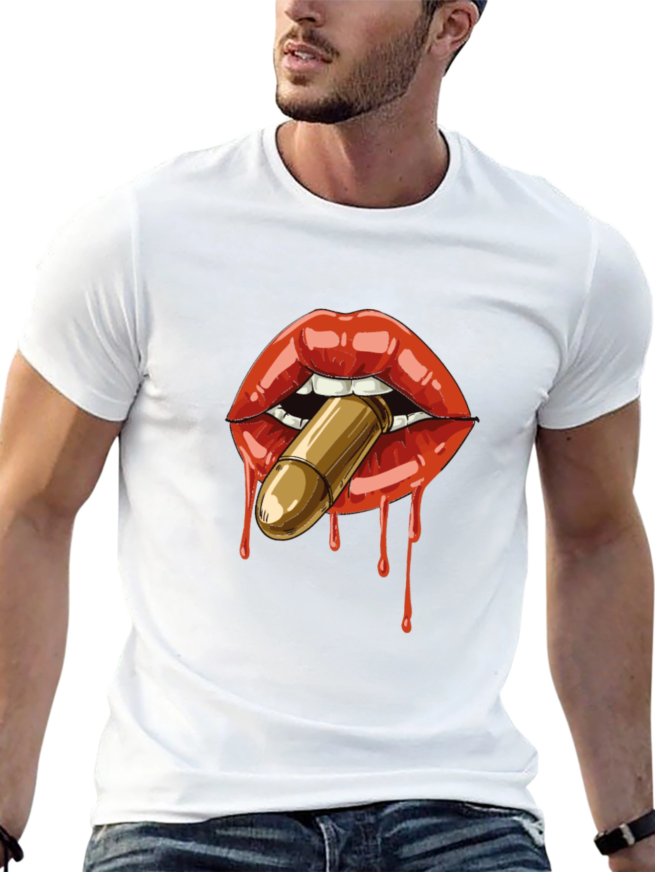 Lips Bullet Black T-Shirt